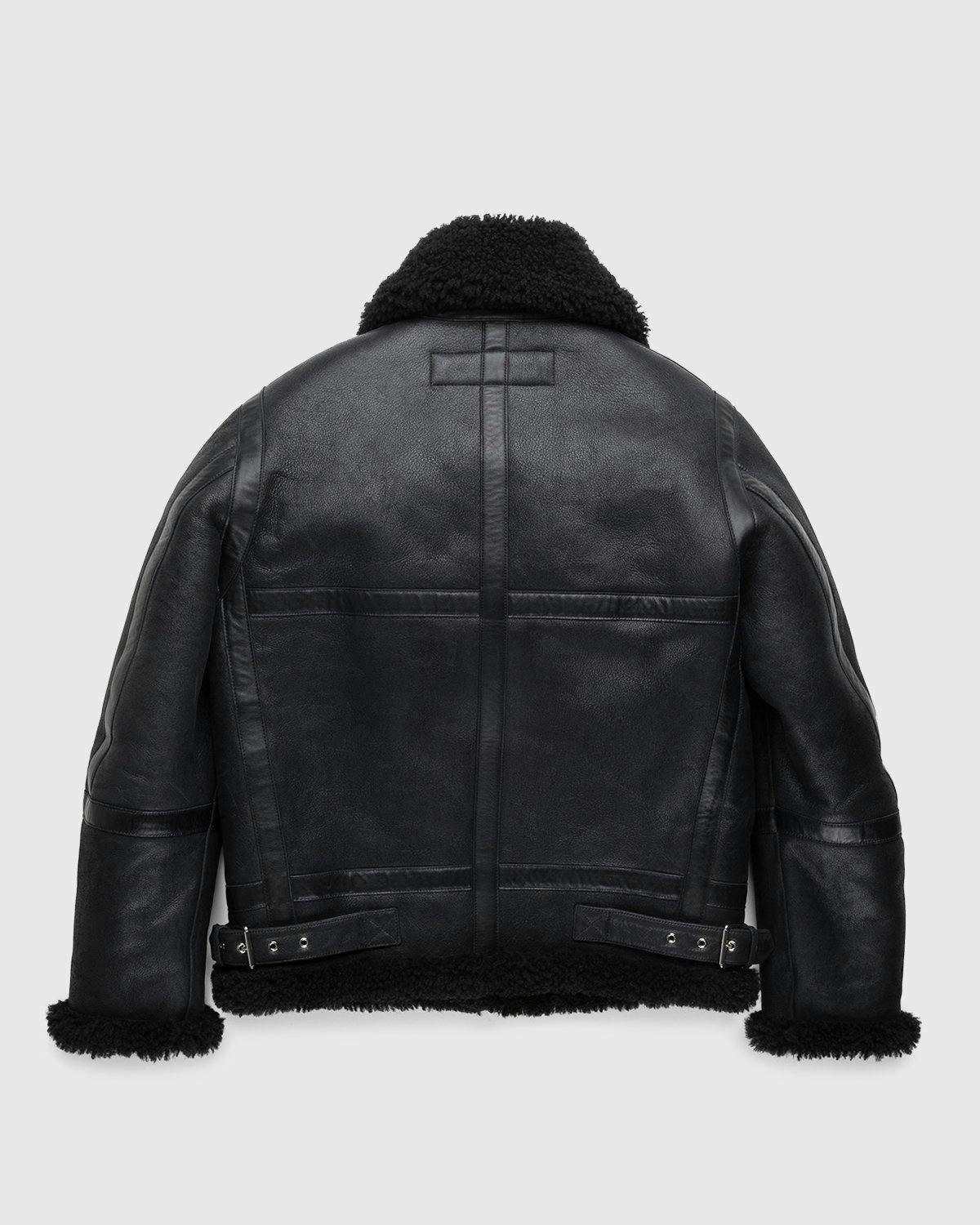 Acne Studios - Shearling Aviator Jacket Black - Clothing - Black - Image 2