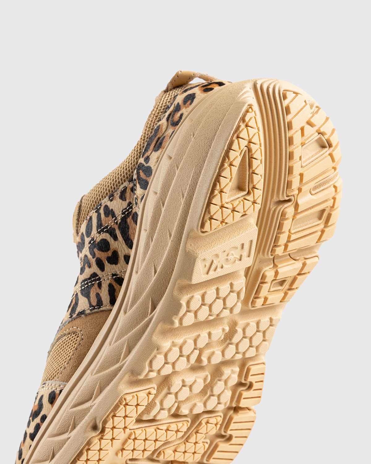 HOKA x Engineered Garments - Bondi L Sand Leopard Print - Footwear - Beige - Image 5