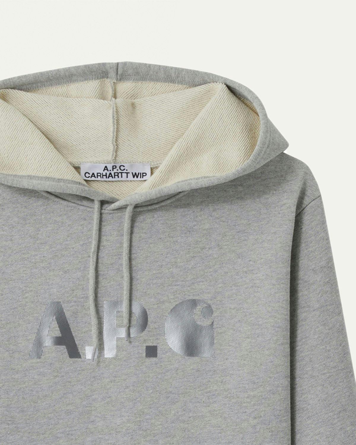 Carhartt WIP x A.P.C. - Stash Hoodie - Clothing - Grey - Image 3