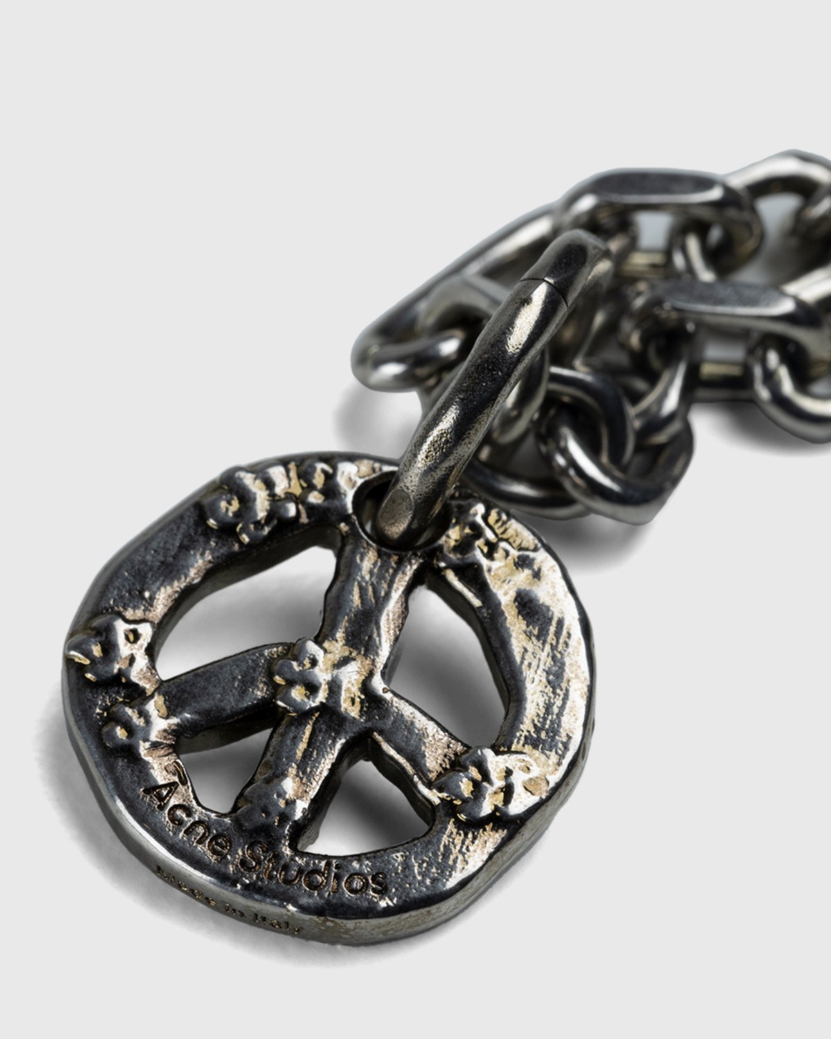 Acne Studios - Peace Sign Necklace Antique Silver - Accessories - Silver - Image 2