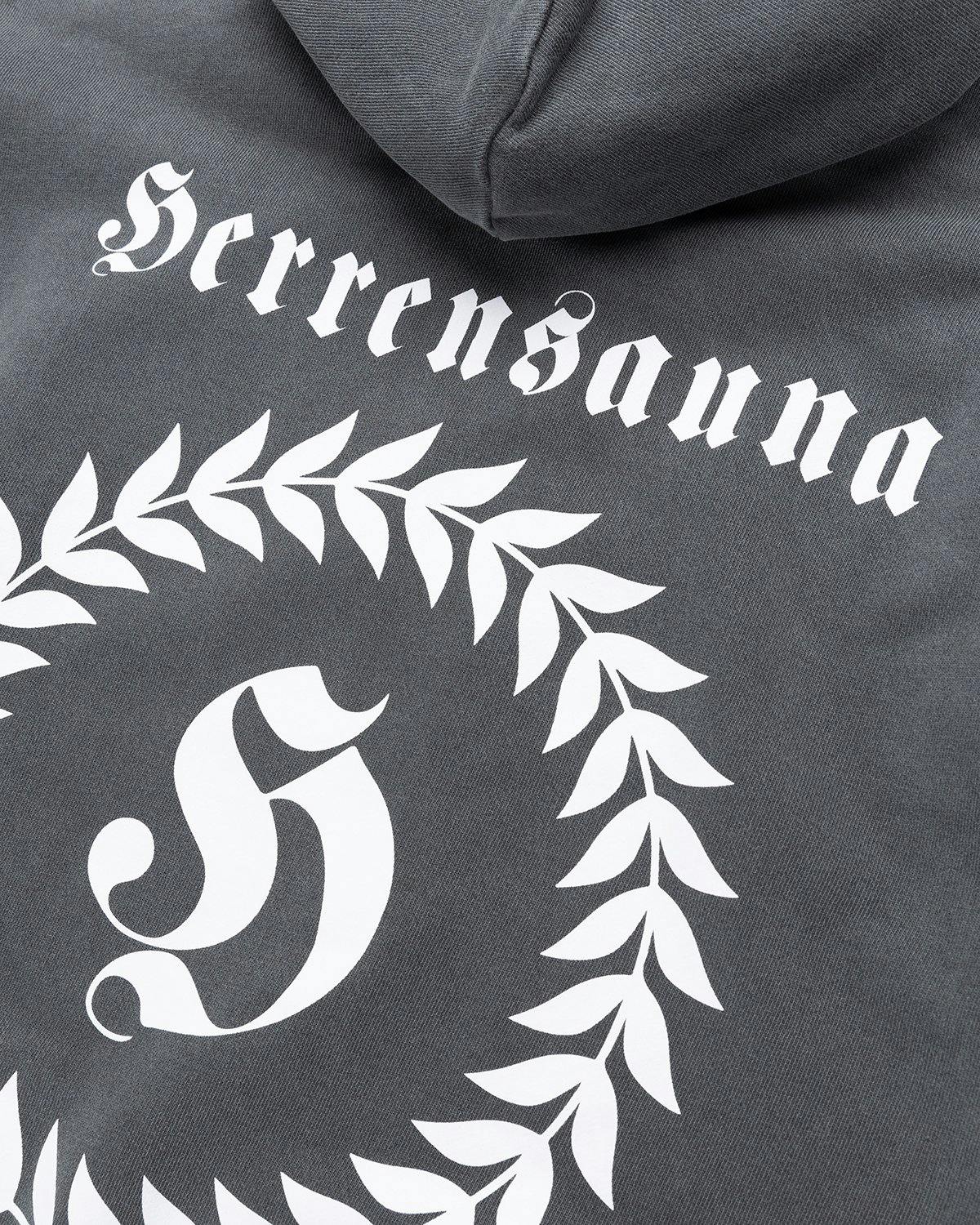 Carhartt WIP x Herrensauna - Logo Hoodie Soot White - Clothing - Grey - Image 3