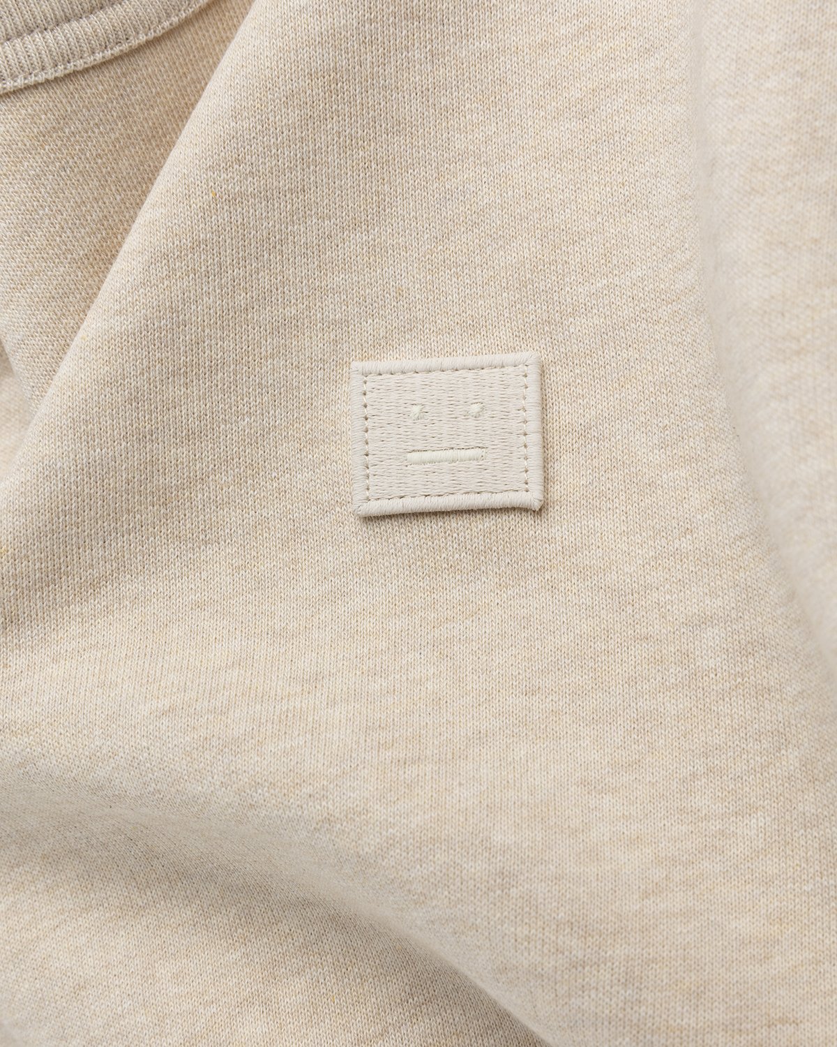 Acne Studios - Organic Cotton Crewneck Sweatshirt Oatmeal Melange - Clothing - Beige - Image 4