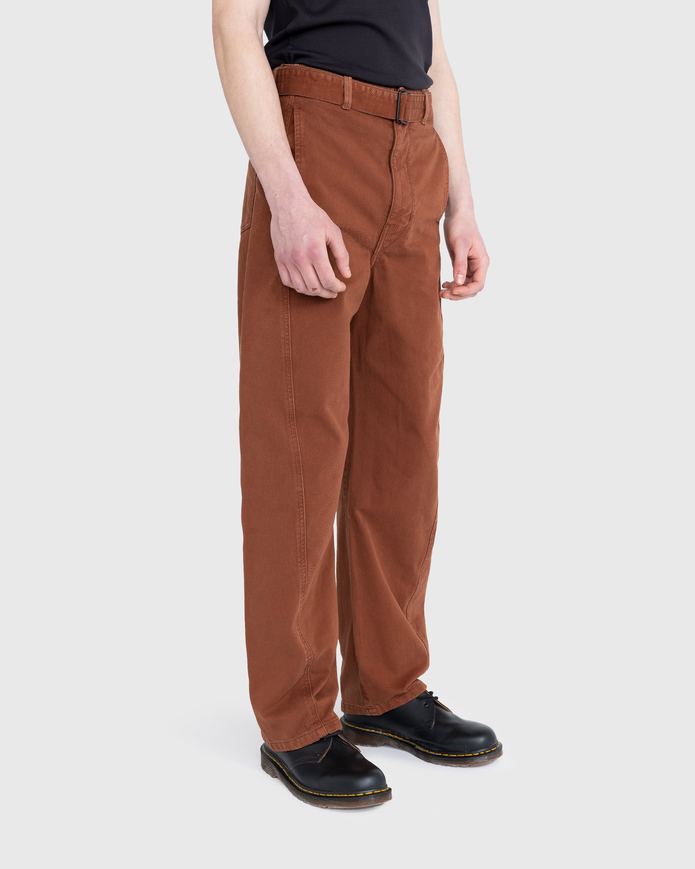 Lemaire - Twisted Belted Pants Brown - Clothing - Brown - Image 4