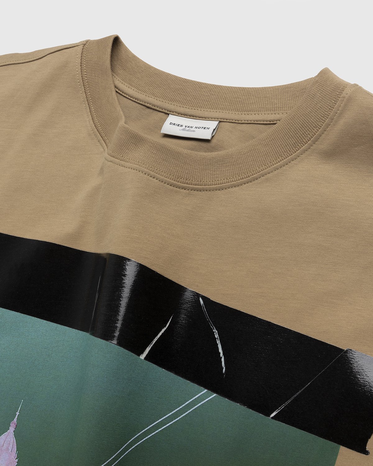 Dries van Noten - Heli Graphic T-Shirt Sand - Clothing - Beige - Image 3