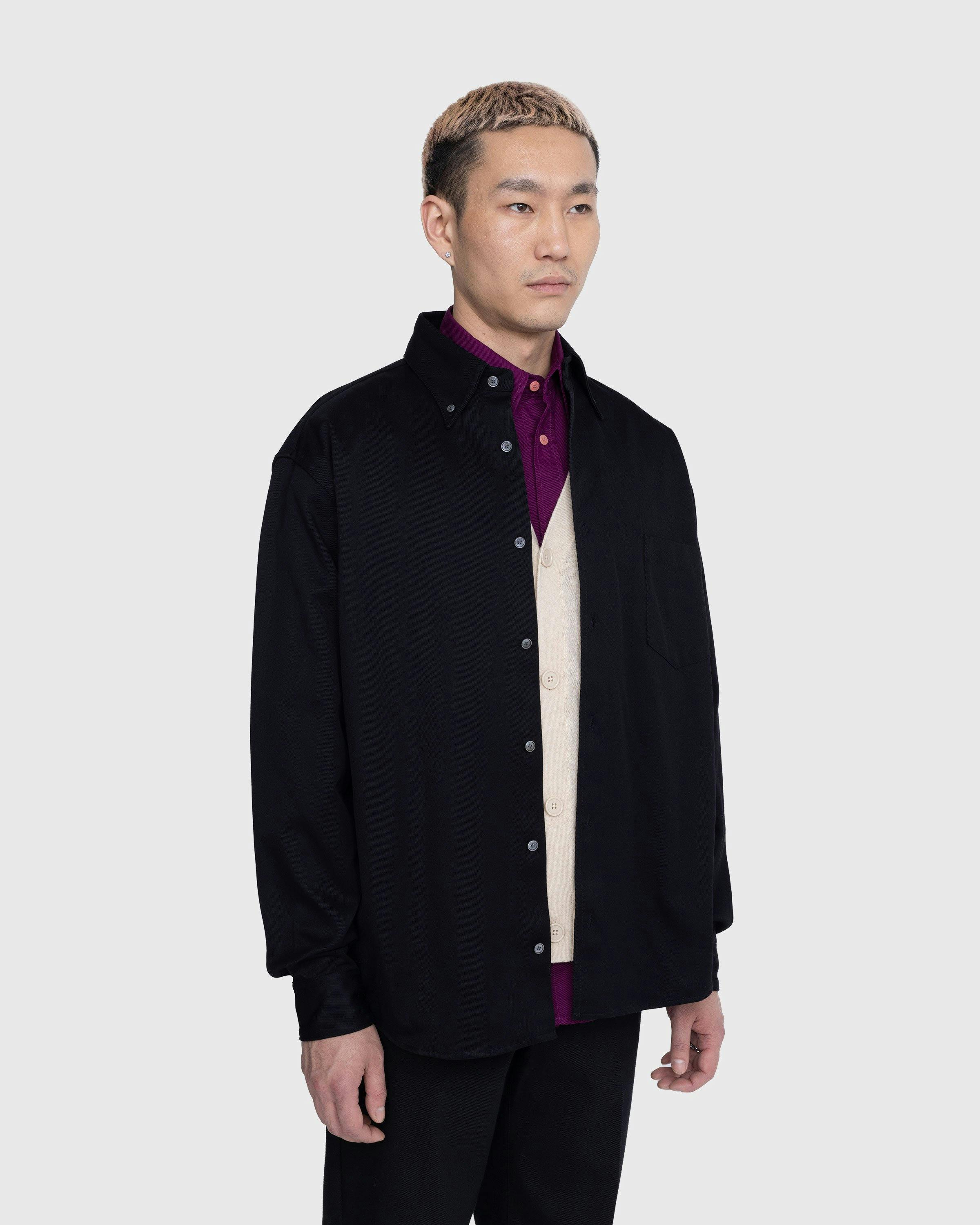 Acne Studios - Button-Up Overshirt Black - Clothing - Black - Image 4