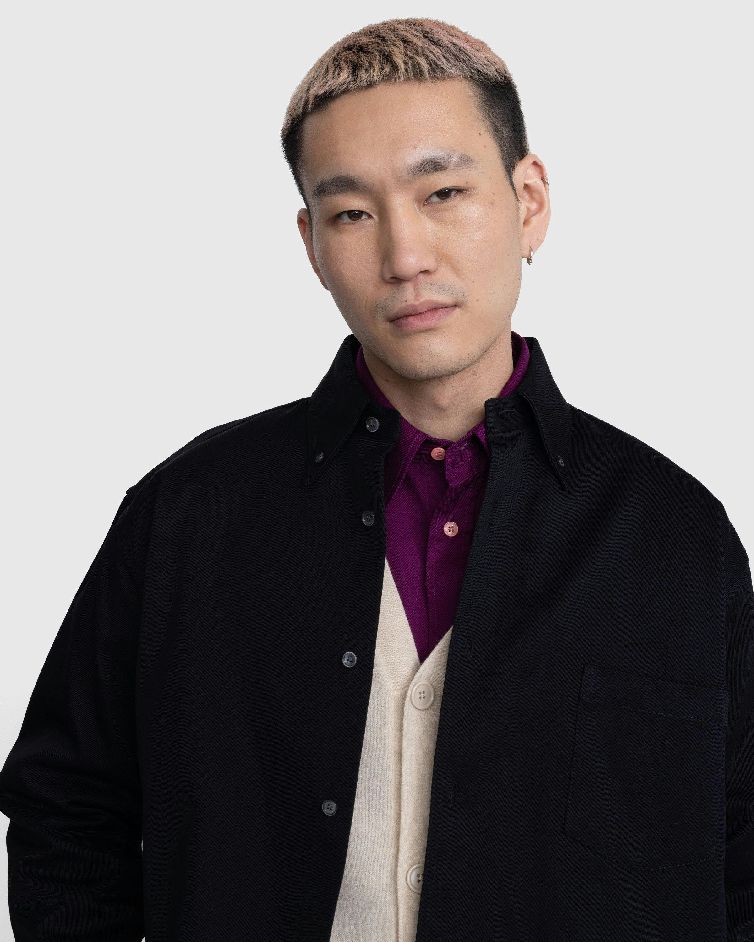 Acne Studios - Button-Up Overshirt Black - Clothing - Black - Image 5