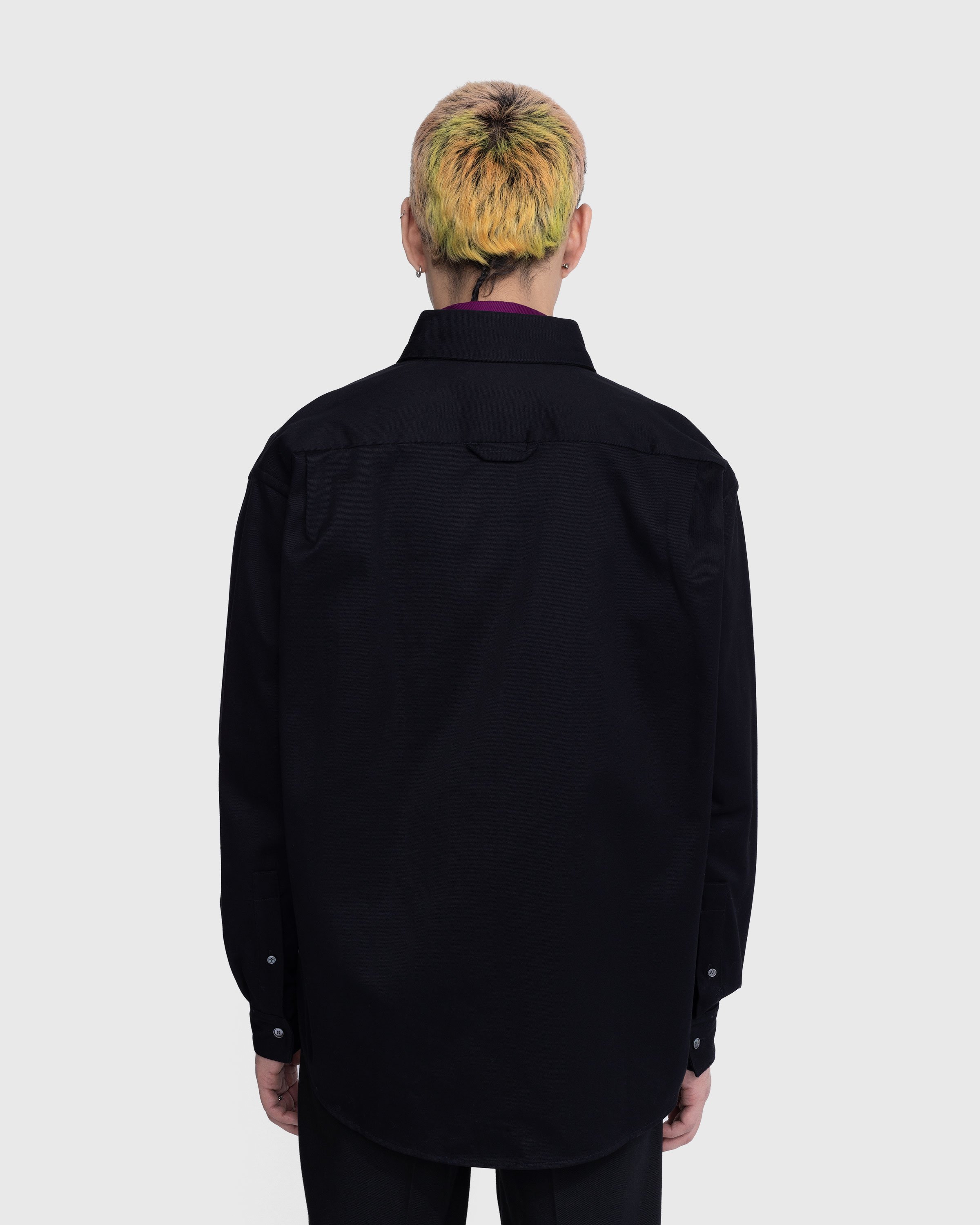 Acne Studios - Button-Up Overshirt Black - Clothing - Black - Image 3