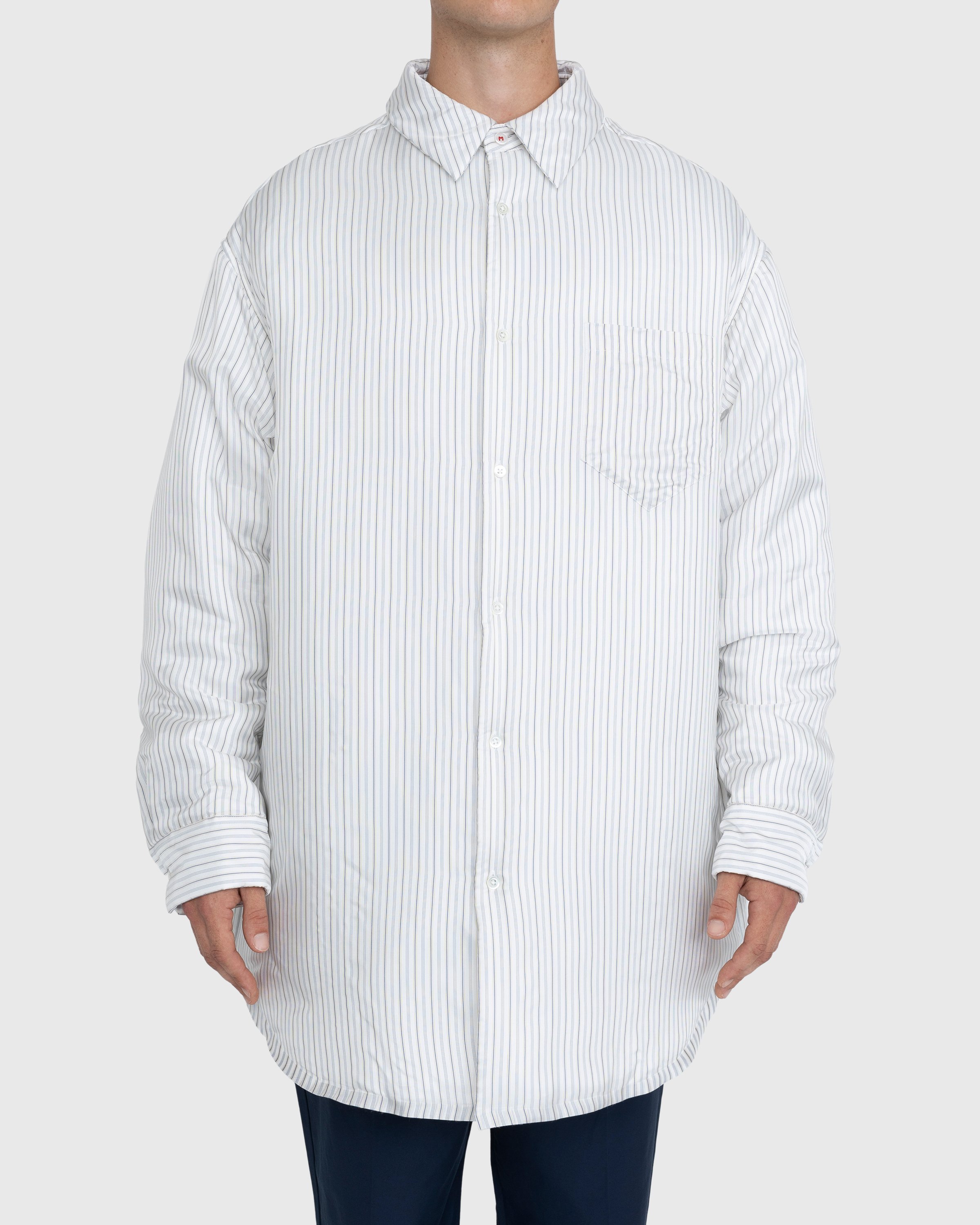Maison Margiela - Padded Stripe Shirt Multi - Clothing - White - Image 2