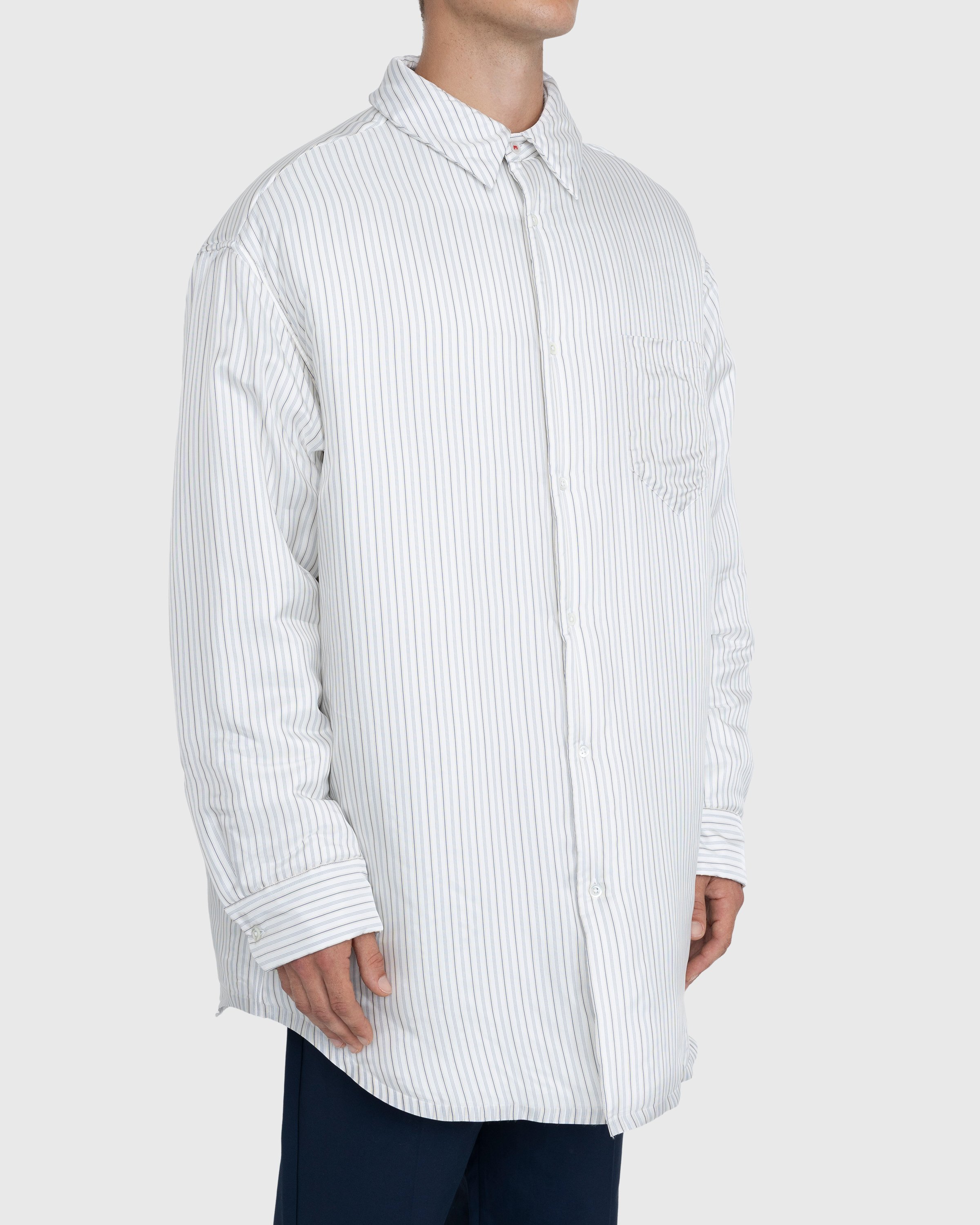 Maison Margiela - Padded Stripe Shirt Multi - Clothing - White - Image 3