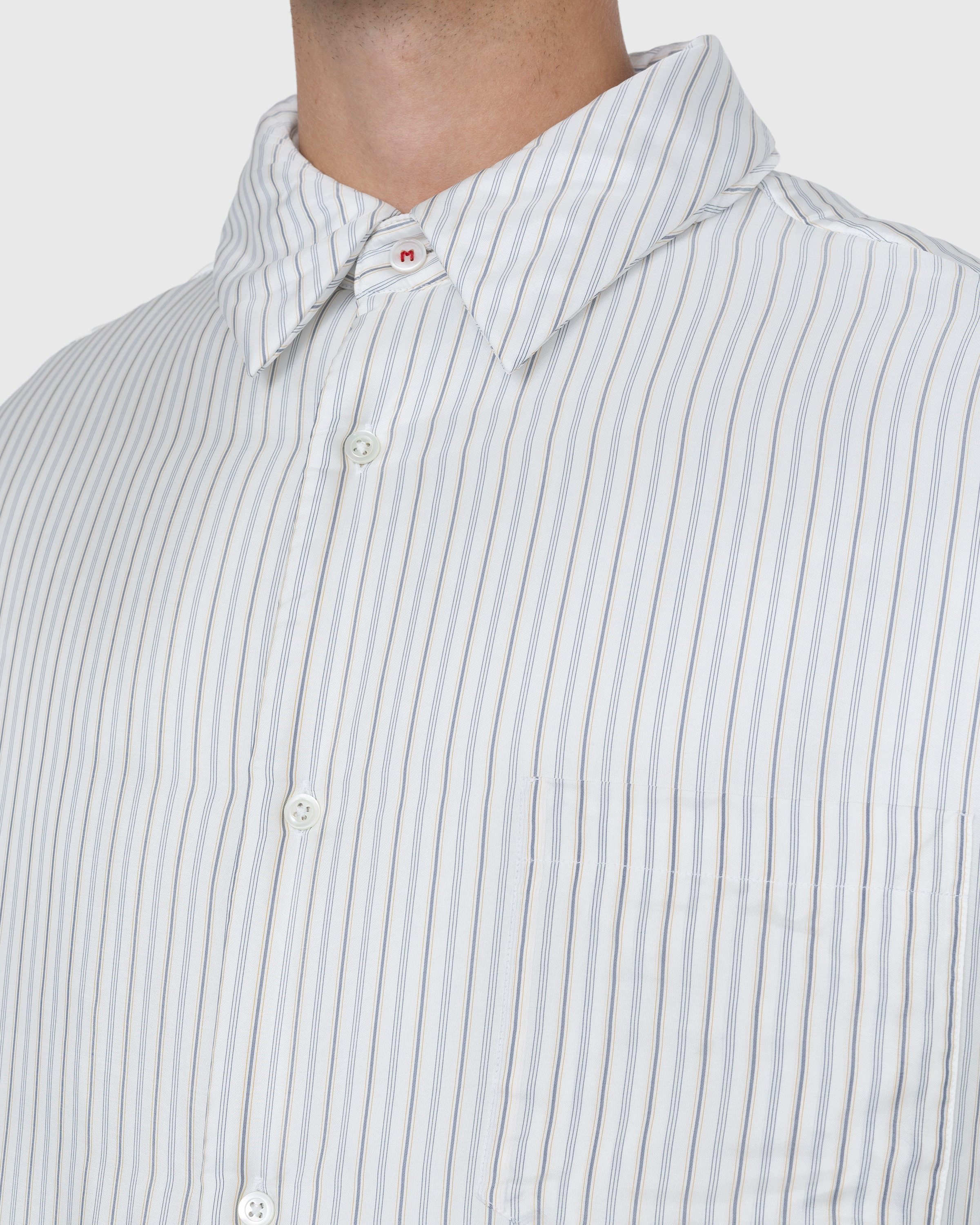 Maison Margiela - Padded Stripe Shirt Multi - Clothing - White - Image 6