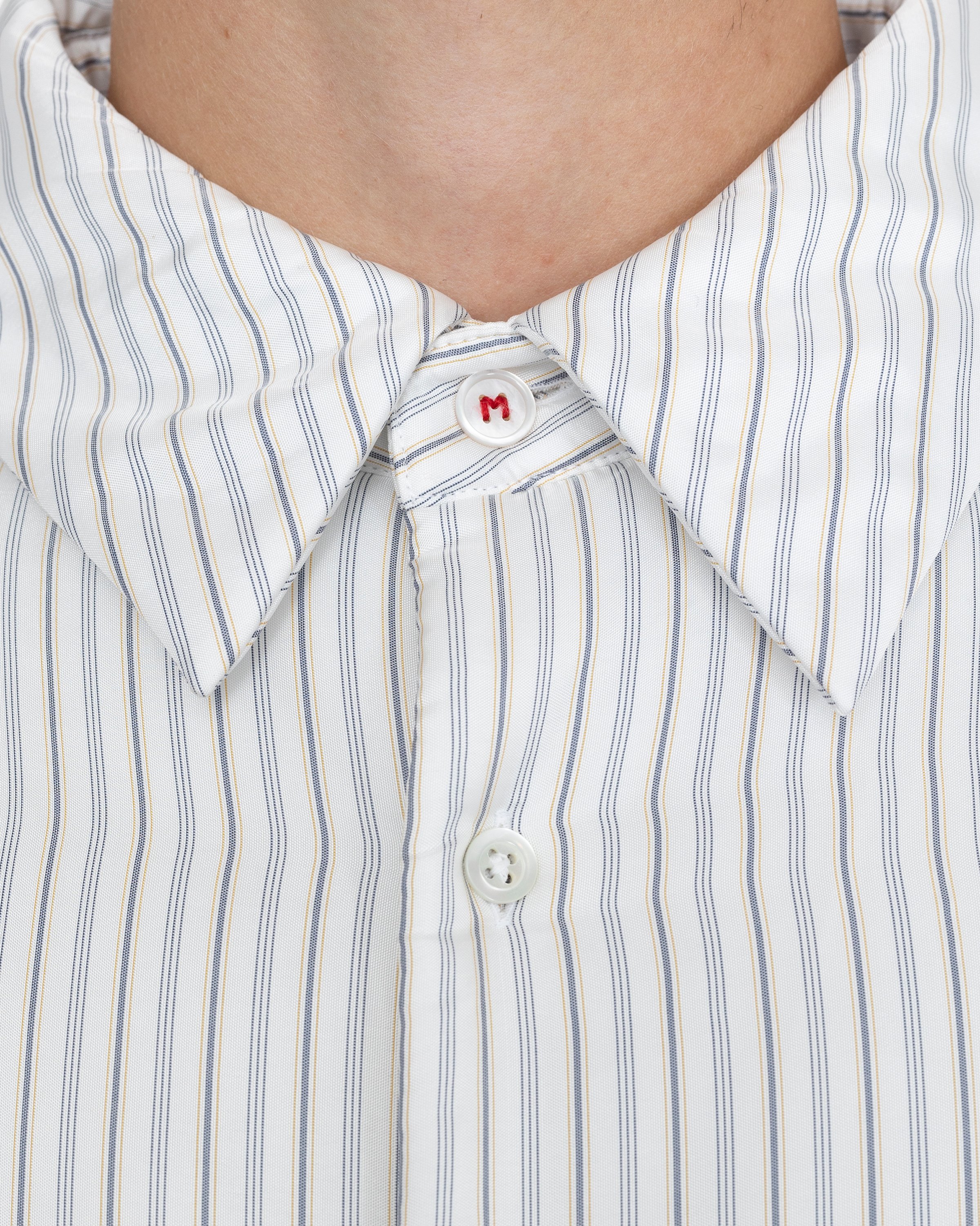 Maison Margiela - Padded Stripe Shirt Multi - Clothing - White - Image 7