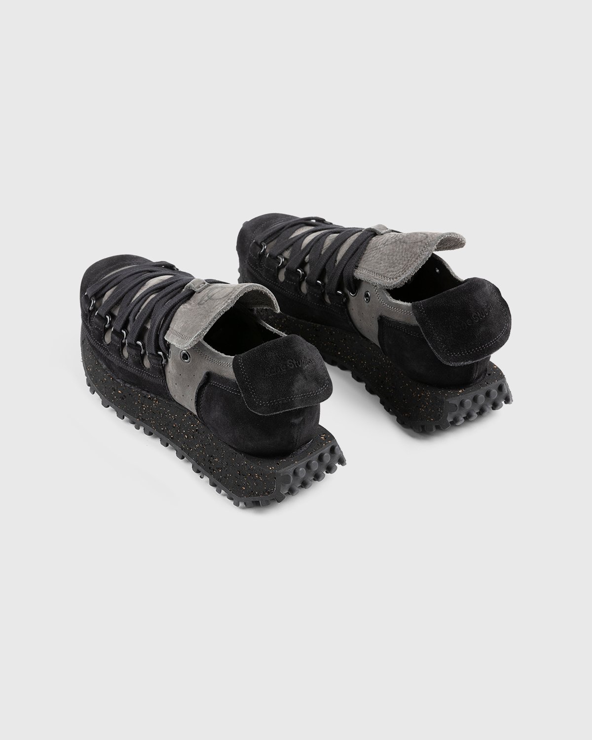 Acne Studios - Nofo Lace-Up Sneakers Grey/Black - Footwear - Black - Image 3