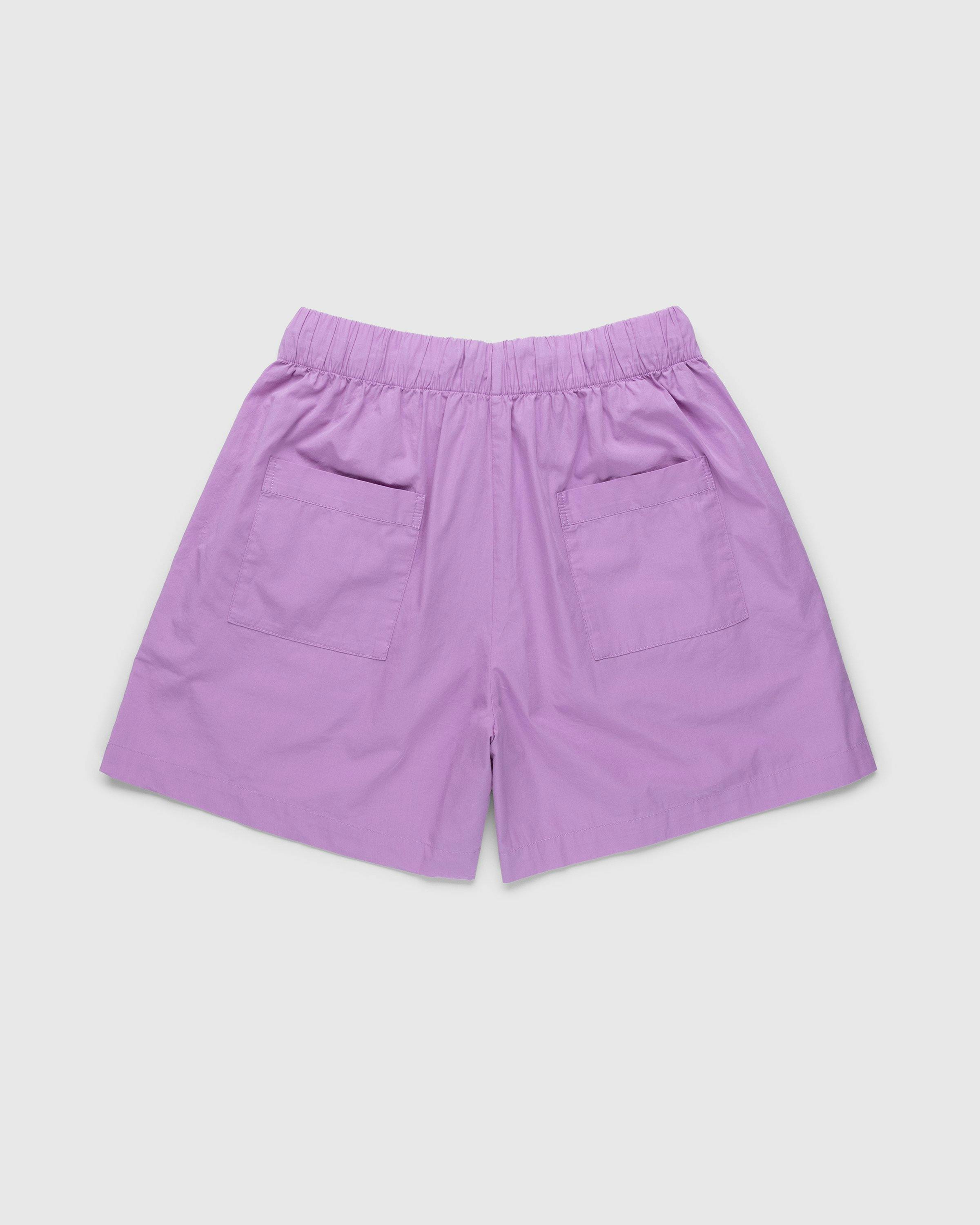 Tekla - Cotton Poplin Pyjamas Shorts Purple Pink - Clothing - Pink - Image 2