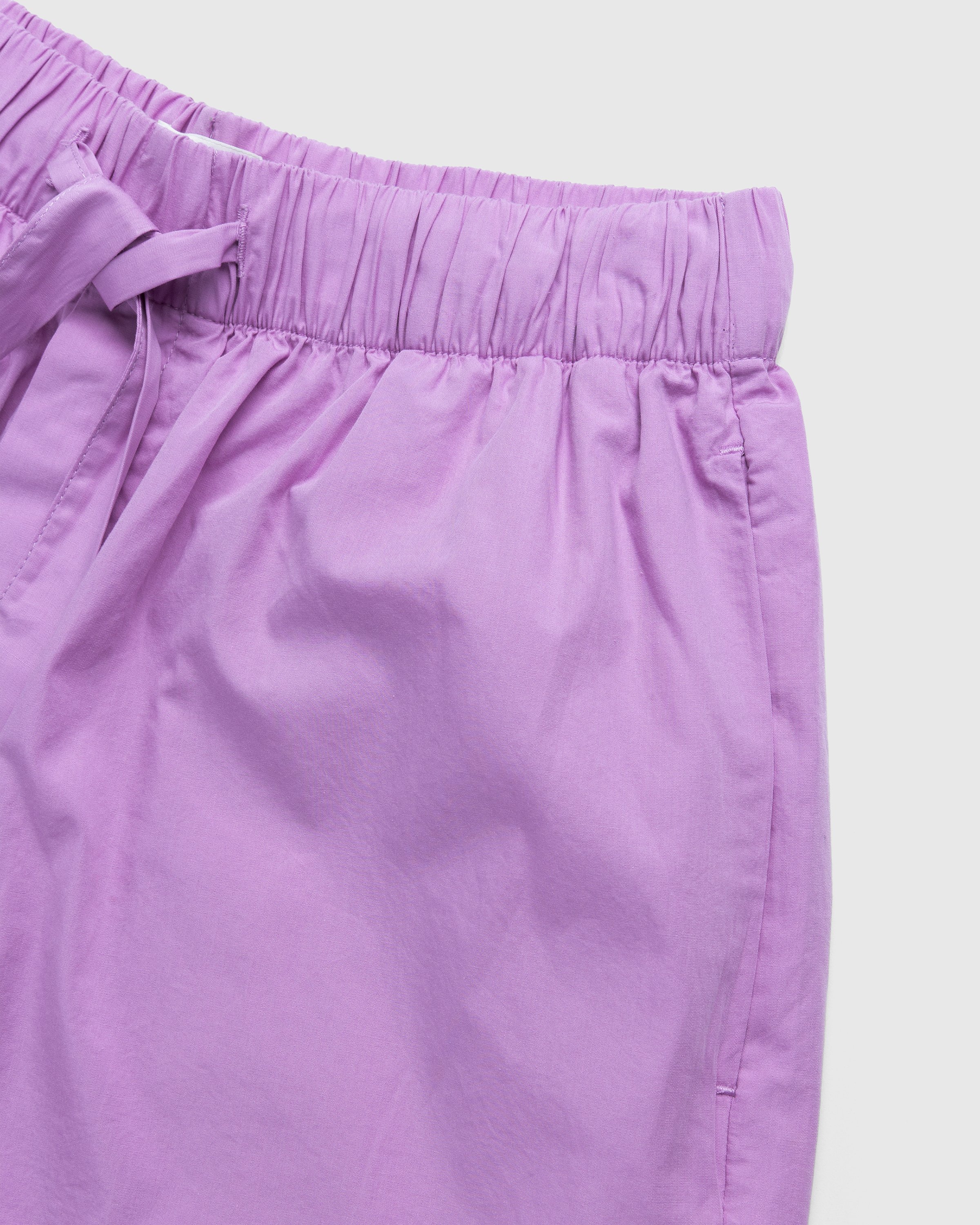 Tekla - Cotton Poplin Pyjamas Shorts Purple Pink - Clothing - Pink - Image 3