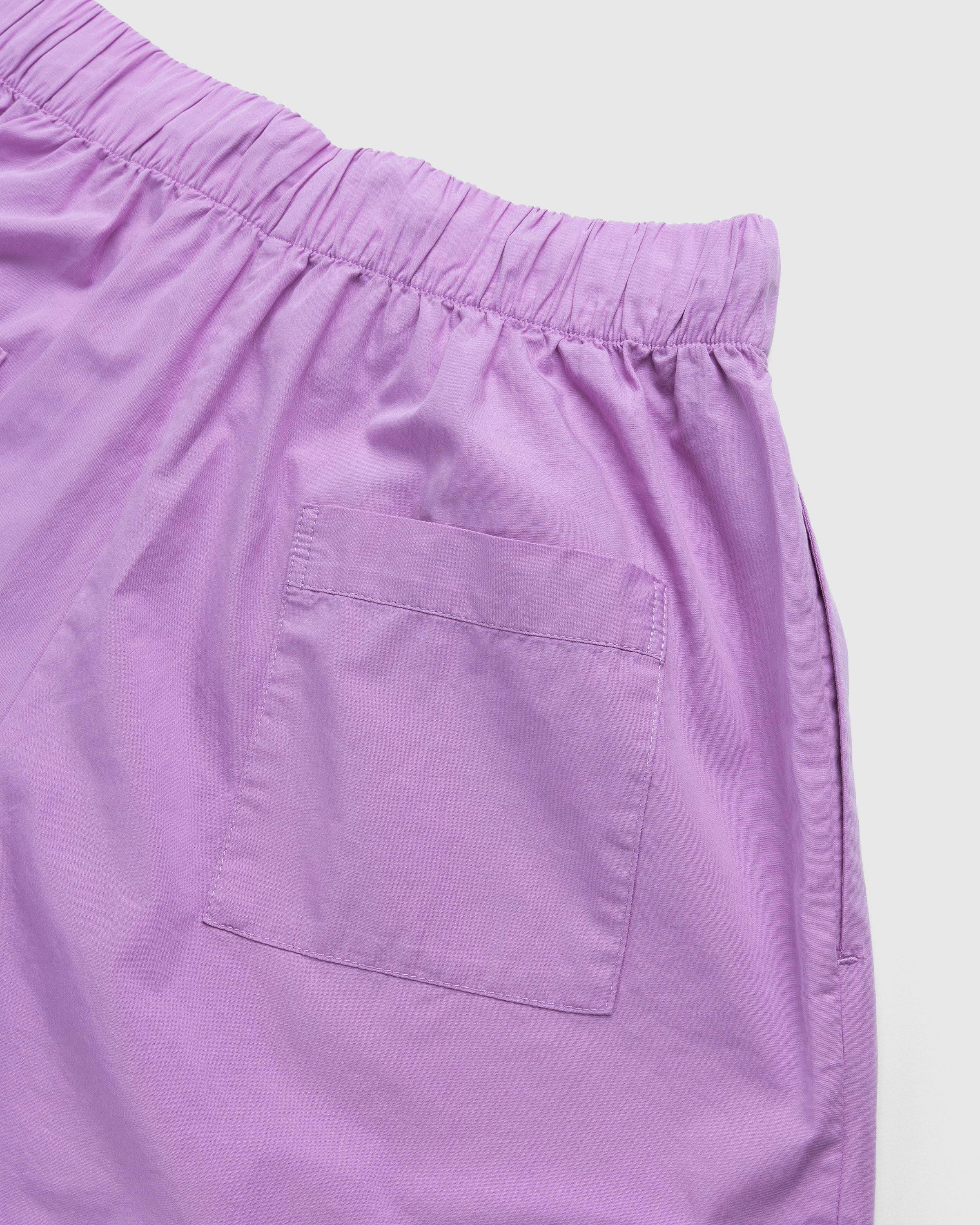 Tekla - Cotton Poplin Pyjamas Shorts Purple Pink - Clothing - Pink - Image 5