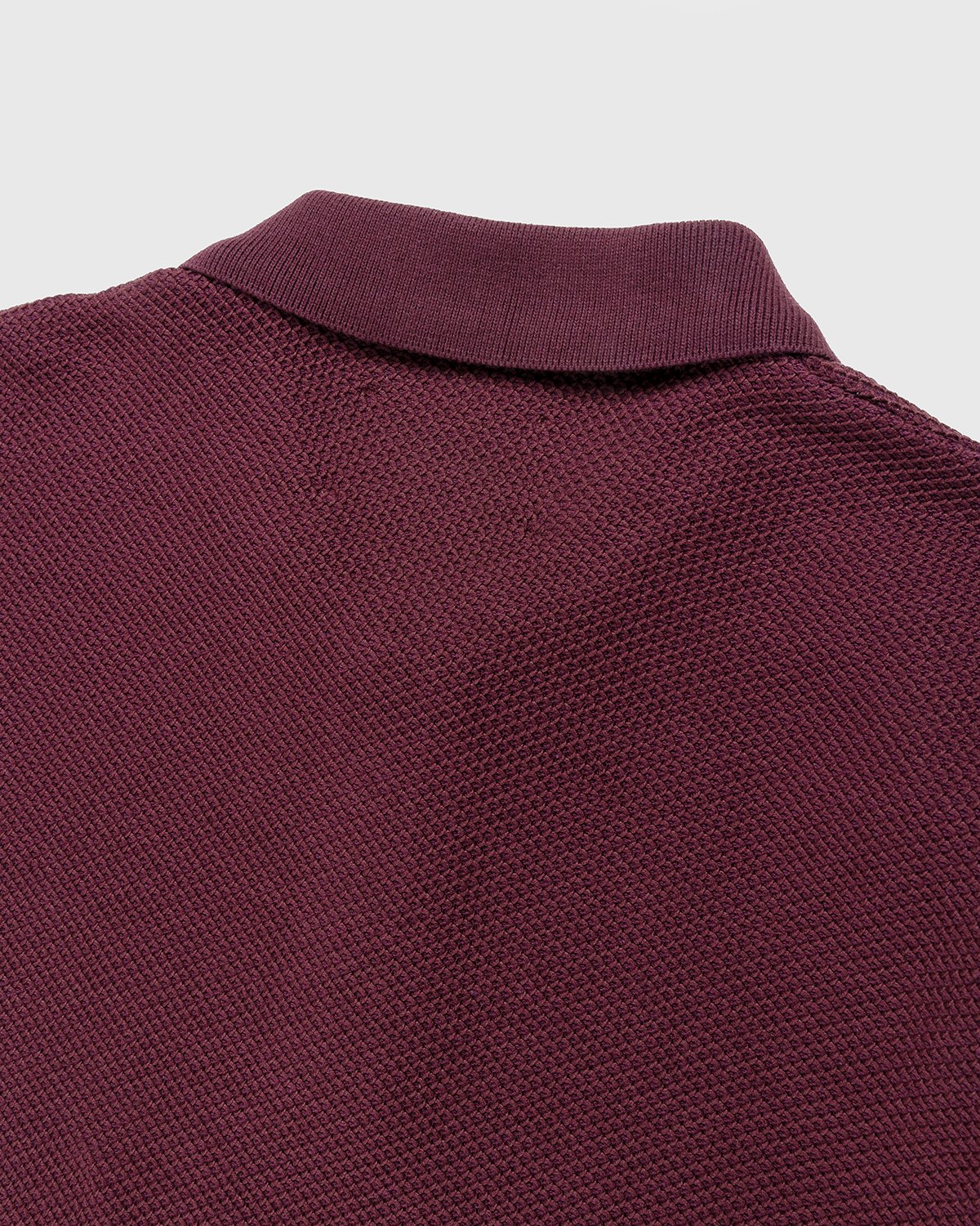 Highsnobiety - Knit Short-Sleeve Polo Bordeaux - Clothing - Brown - Image 3