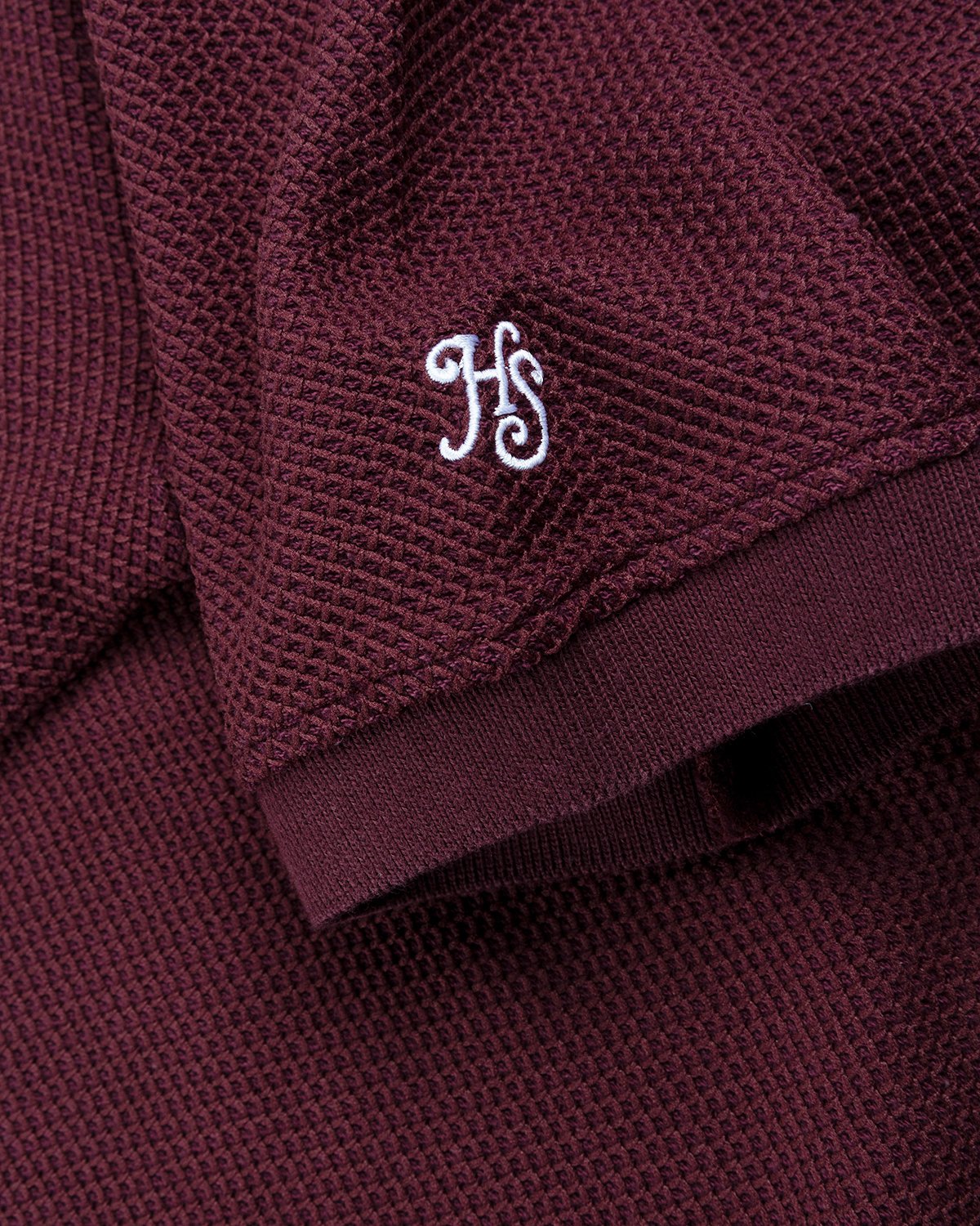 Highsnobiety - Knit Short-Sleeve Polo Bordeaux - Clothing - Brown - Image 6
