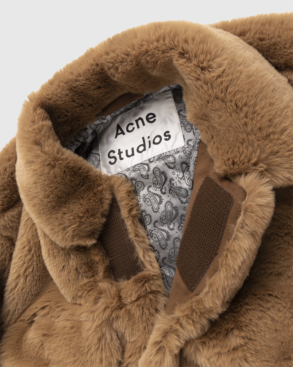 Acne Studios - Boxy Faux Fur Jacket Beige - Clothing - Beige - Image 3