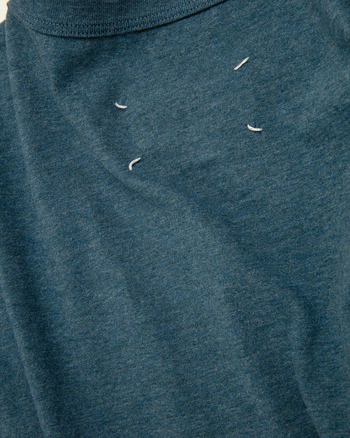 Maison Margiela - Logo T-Shirt Blue - Clothing - Blue - Image 4