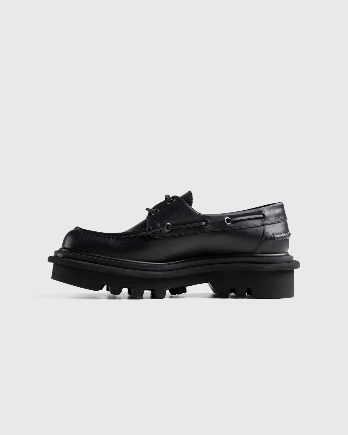 Dries van Noten - Leather Boat Shoe Black - Footwear - Black - Image 2