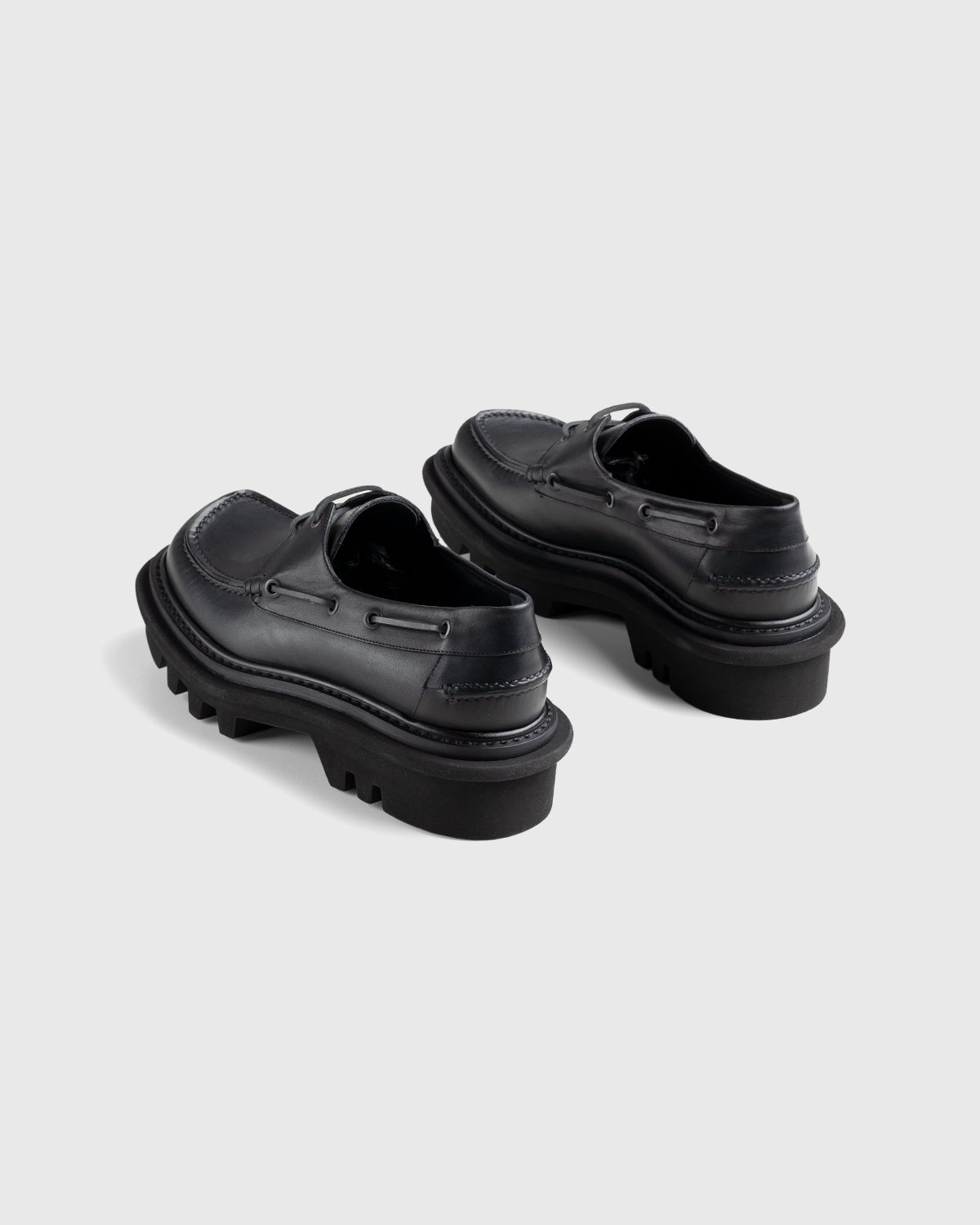 Dries van Noten - Leather Boat Shoe Black - Footwear - Black - Image 4