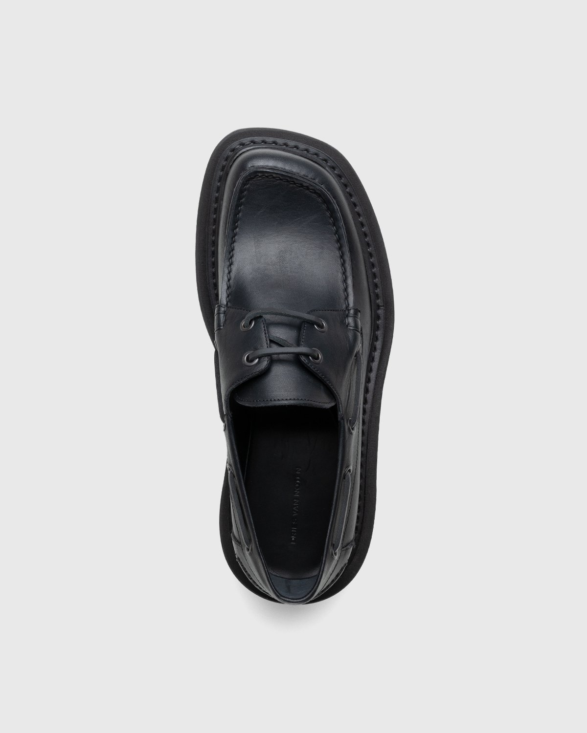 Dries van Noten - Leather Boat Shoe Black - Footwear - Black - Image 5