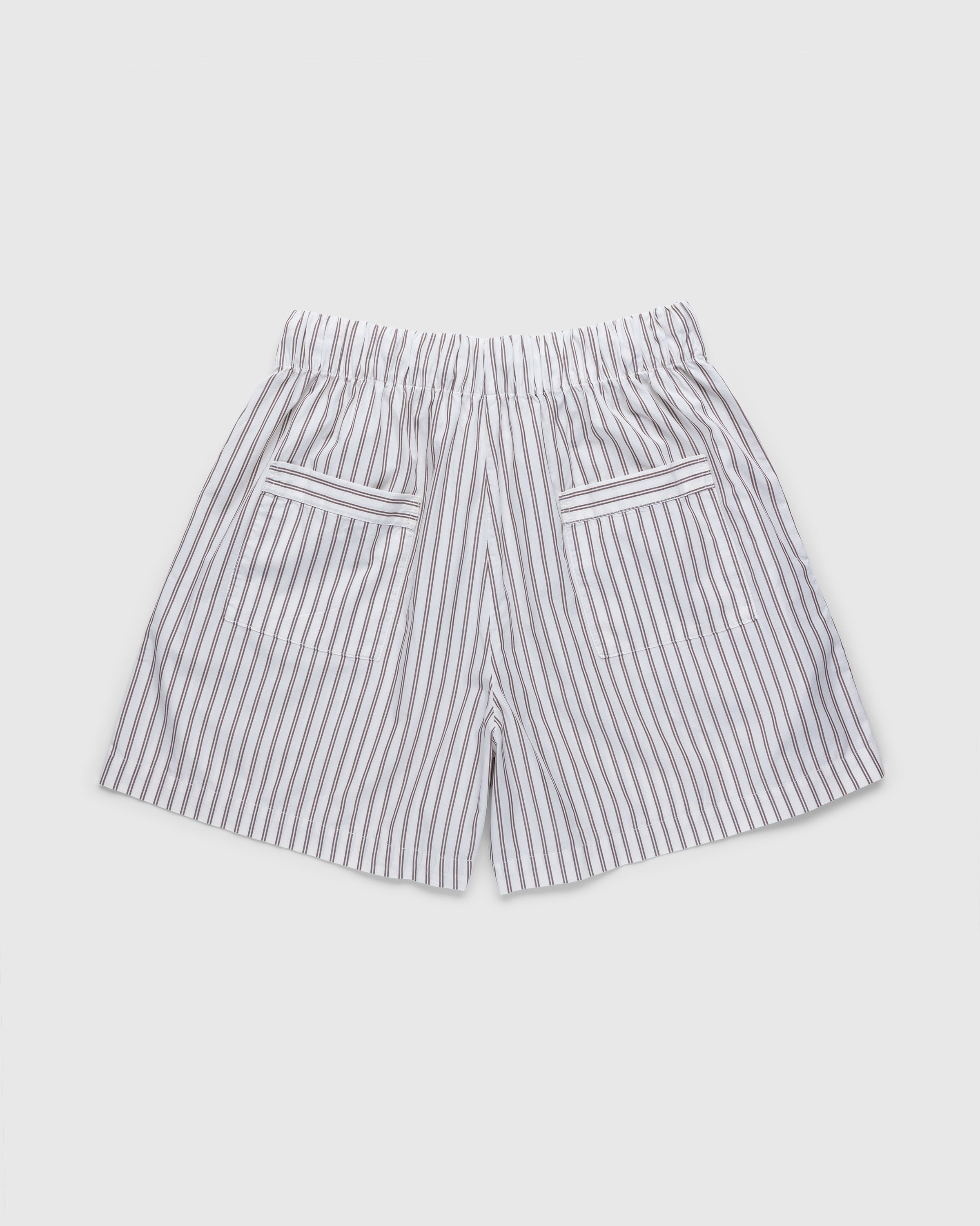 Tekla - Cotton Poplin Pyjamas Shorts Hopper Stripes - Clothing - Beige - Image 2