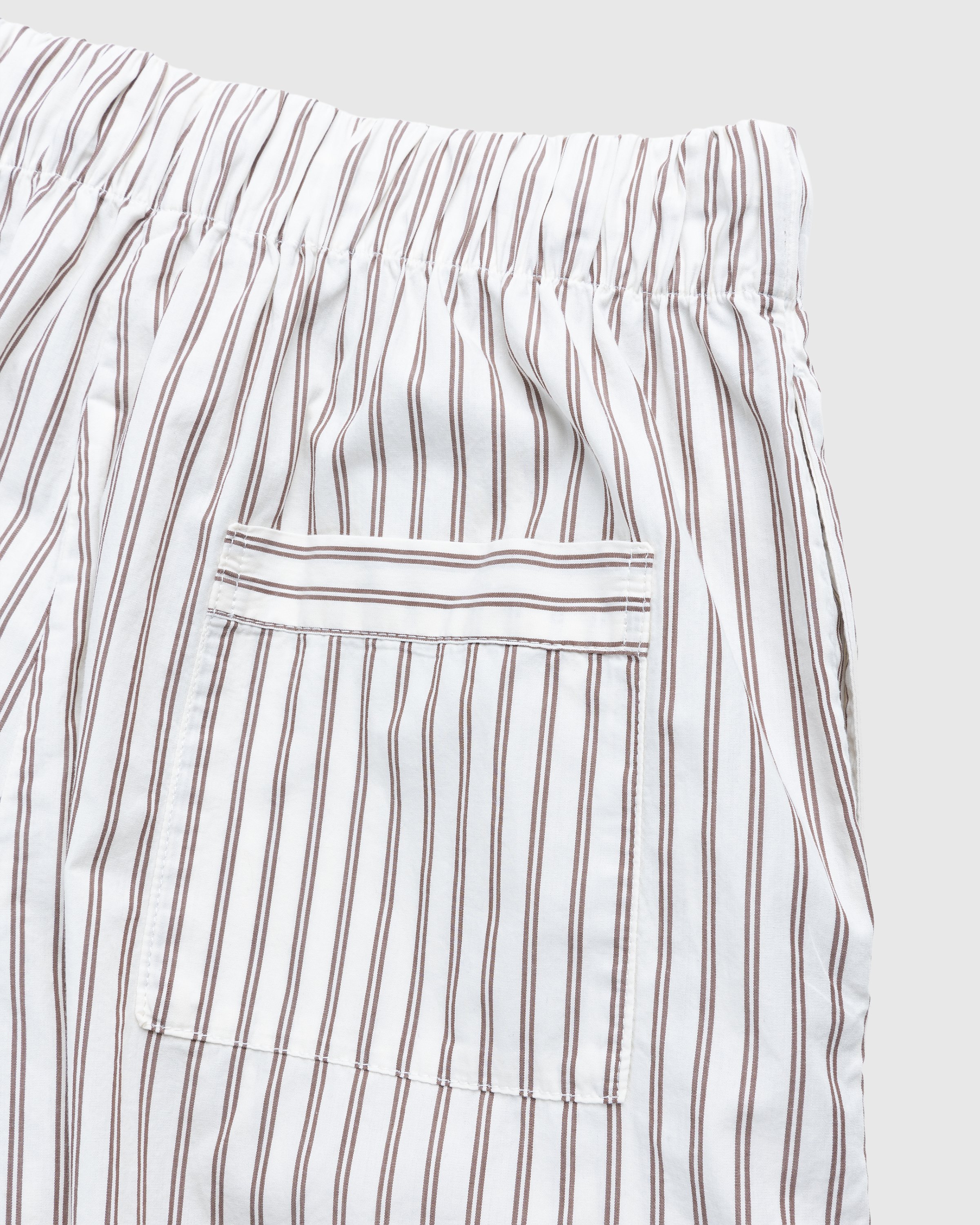 Tekla - Cotton Poplin Pyjamas Shorts Hopper Stripes - Clothing - Beige - Image 4