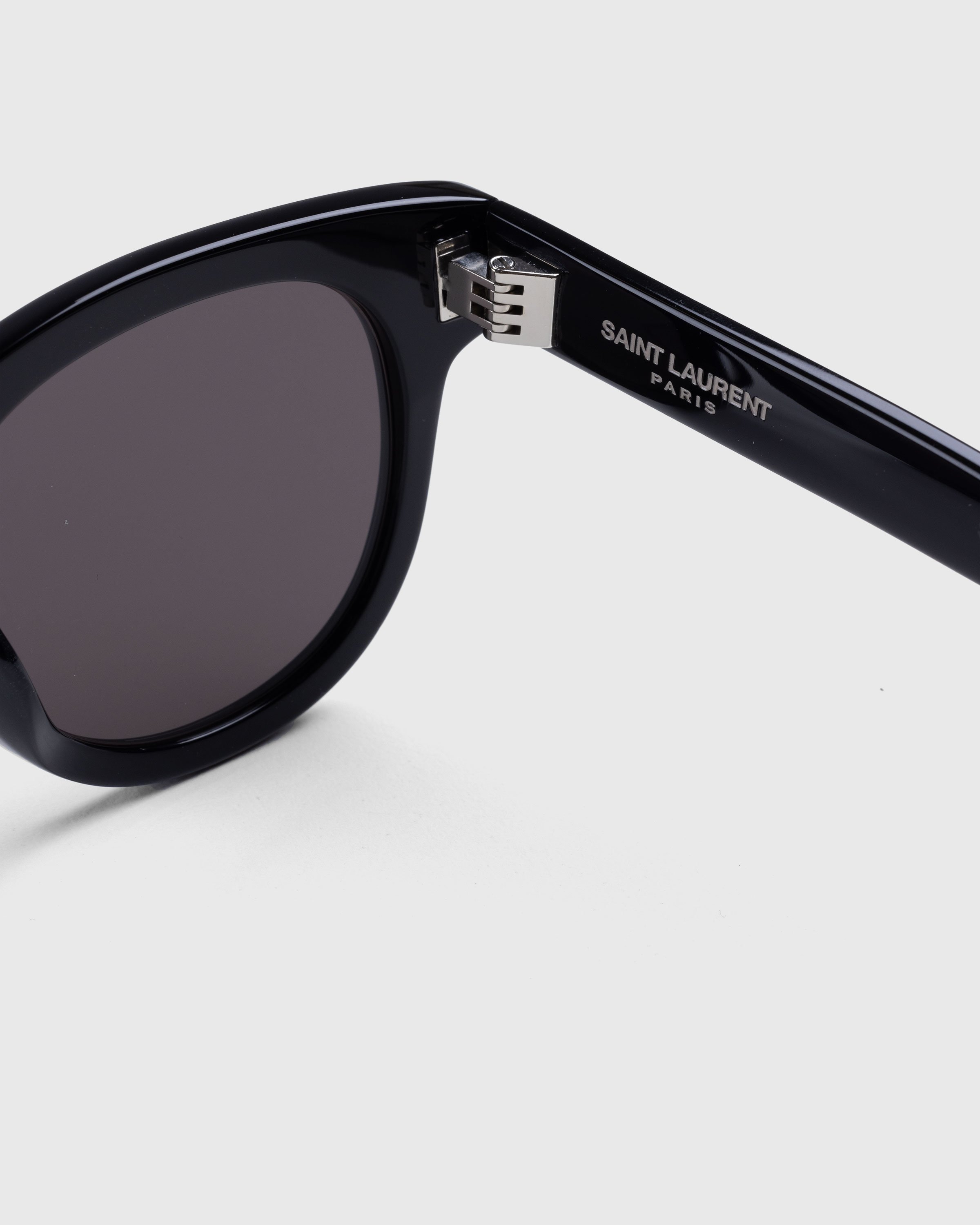 Saint Laurent - SL 571 Round Frame Sunglasses Black - Accessories - Black - Image 3