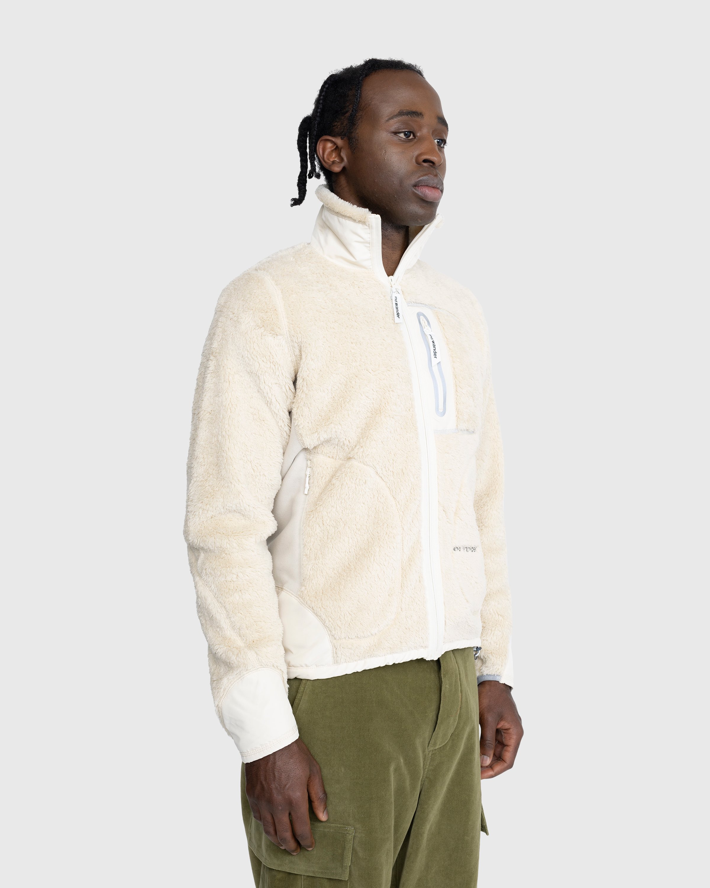 And Wander - High Loft Fleece Jacket Off White - Clothing - Beige - Image 3
