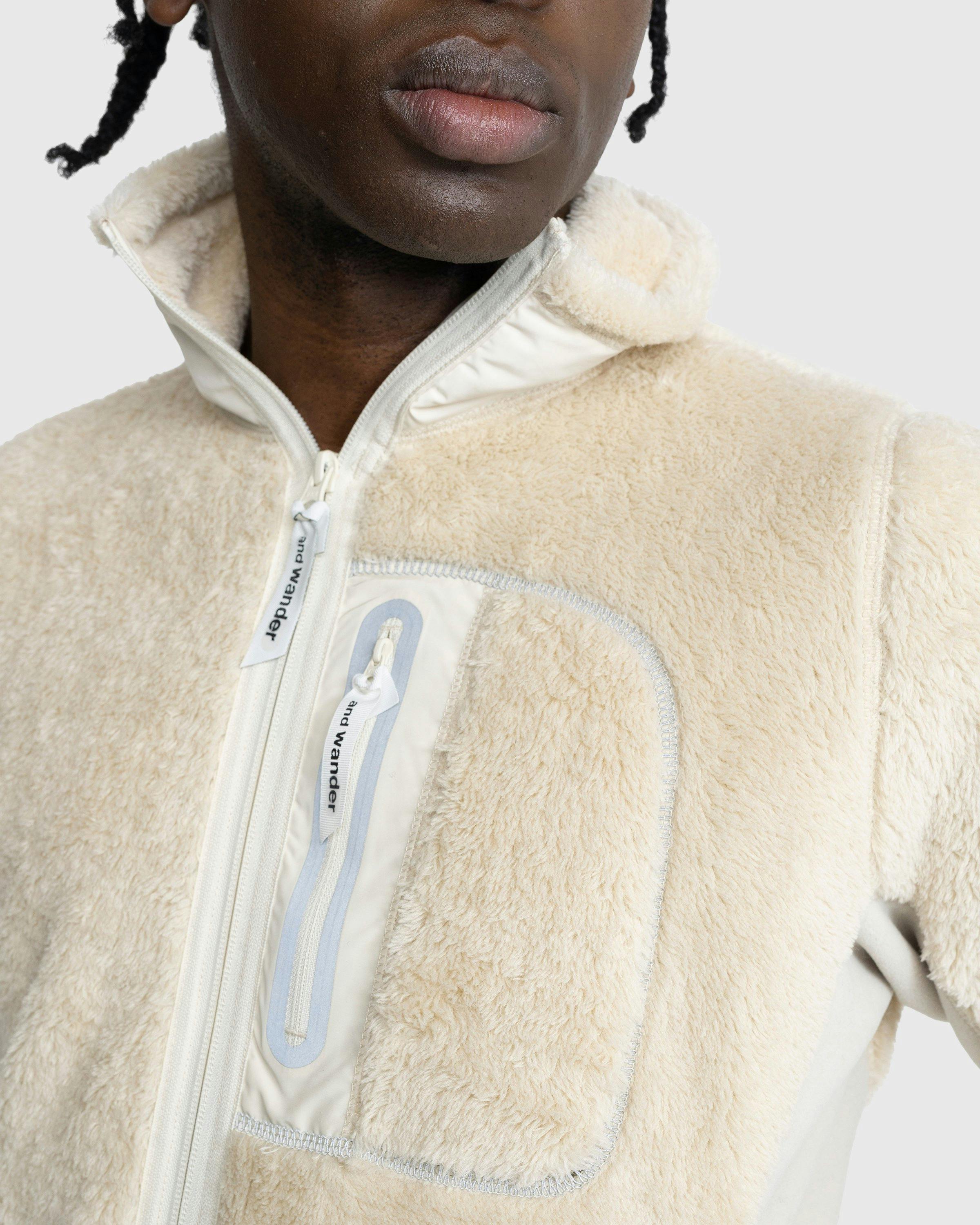 And Wander - High Loft Fleece Jacket Off White - Clothing - Beige - Image 6