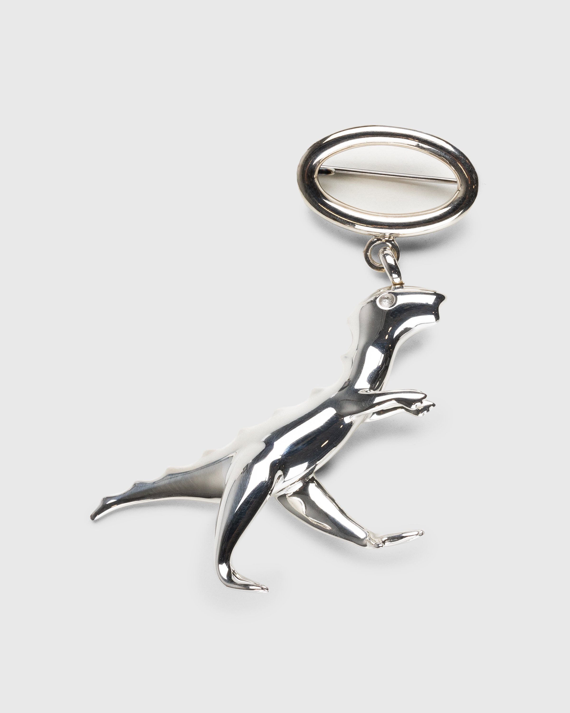 Jil Sander - Dinosaur Key Ring Silver - Accessories - Silver - Image 2
