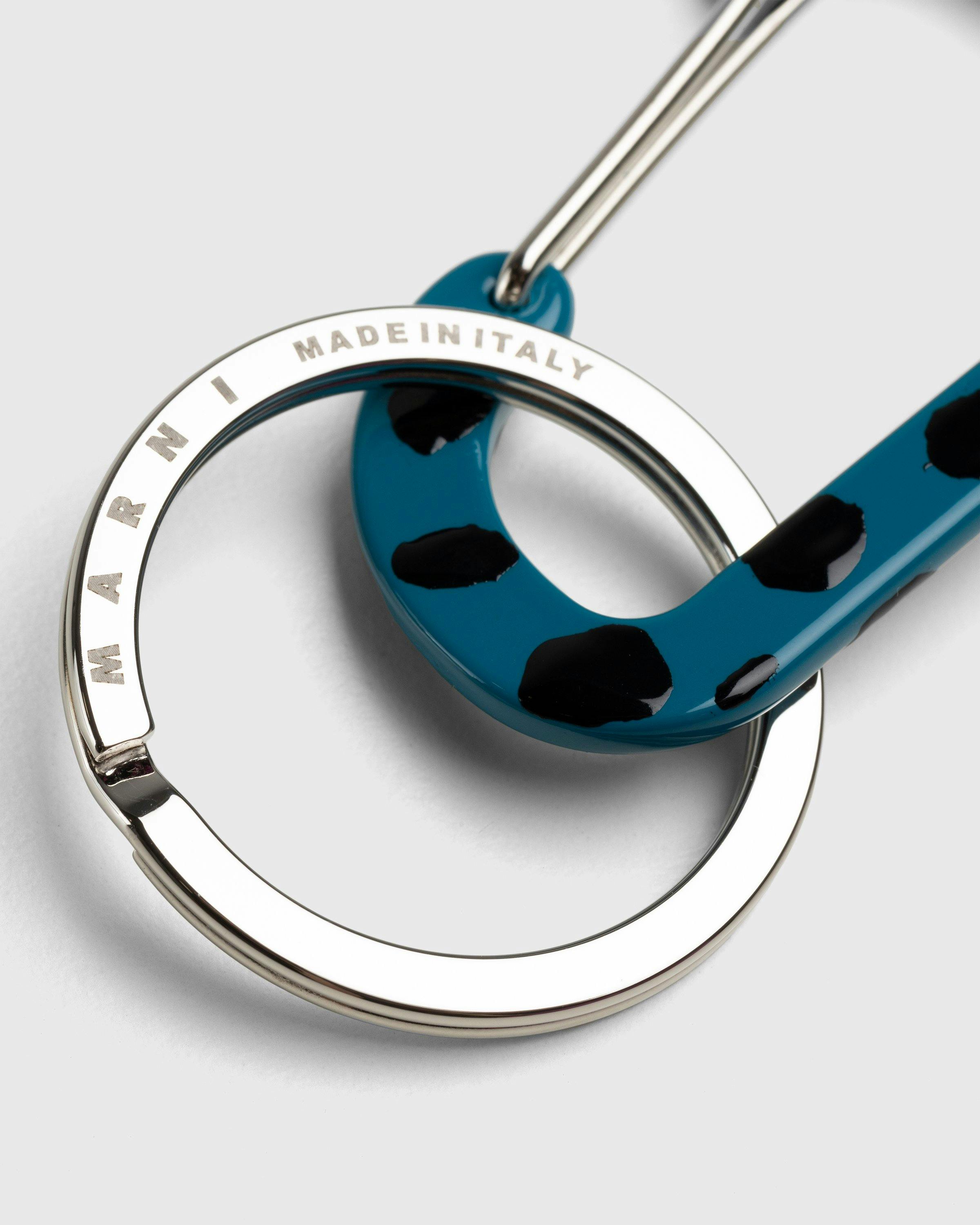 Marni - Spotted Carabiner Keyring Black/Royal - Accessories - Black/Royal - Image 2