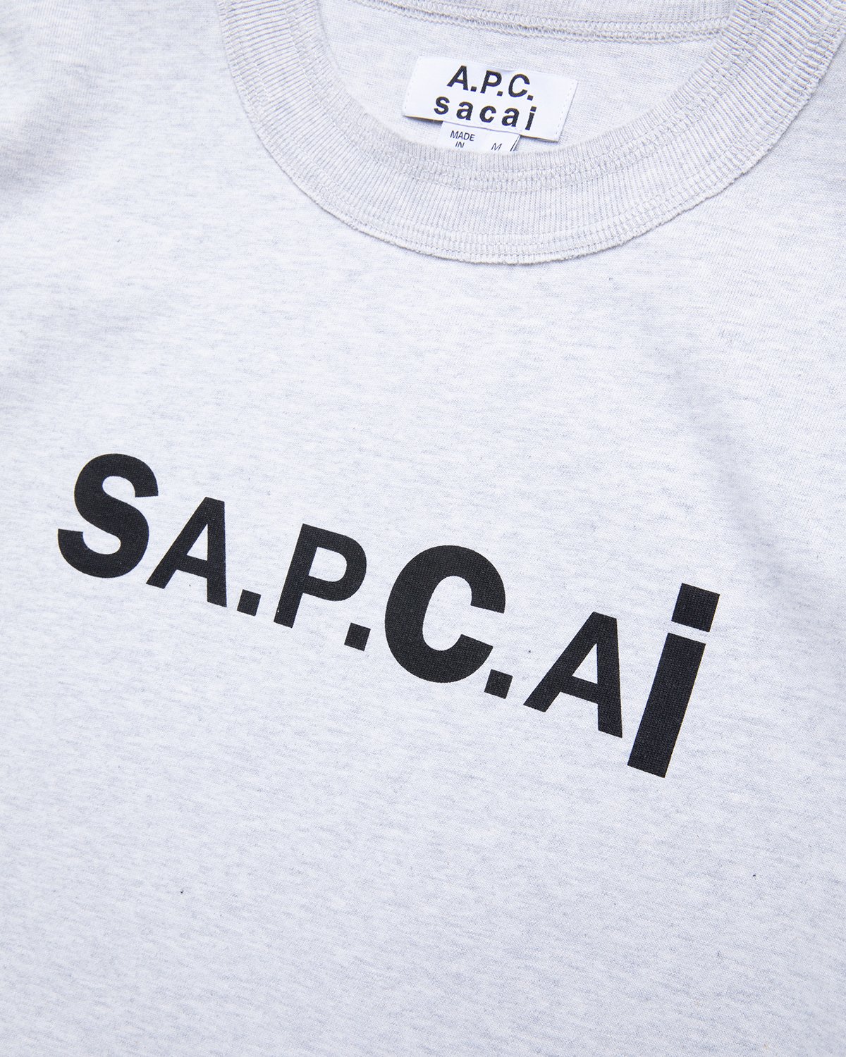 A.P.C. x Sacai - Kiyo T-Shirt Light Grey - Clothing - Grey - Image 3