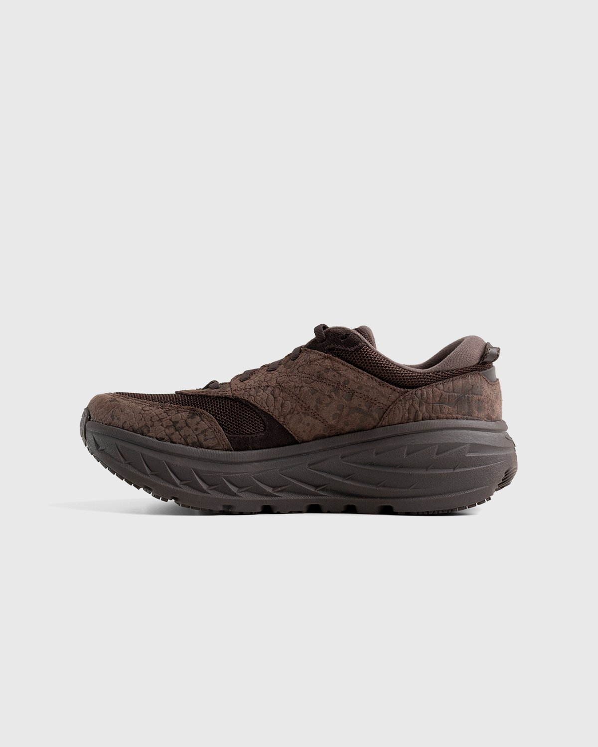 HOKA x Engineered Garments - Bondi L Brown Croc Leather - Footwear - Brown - Image 2