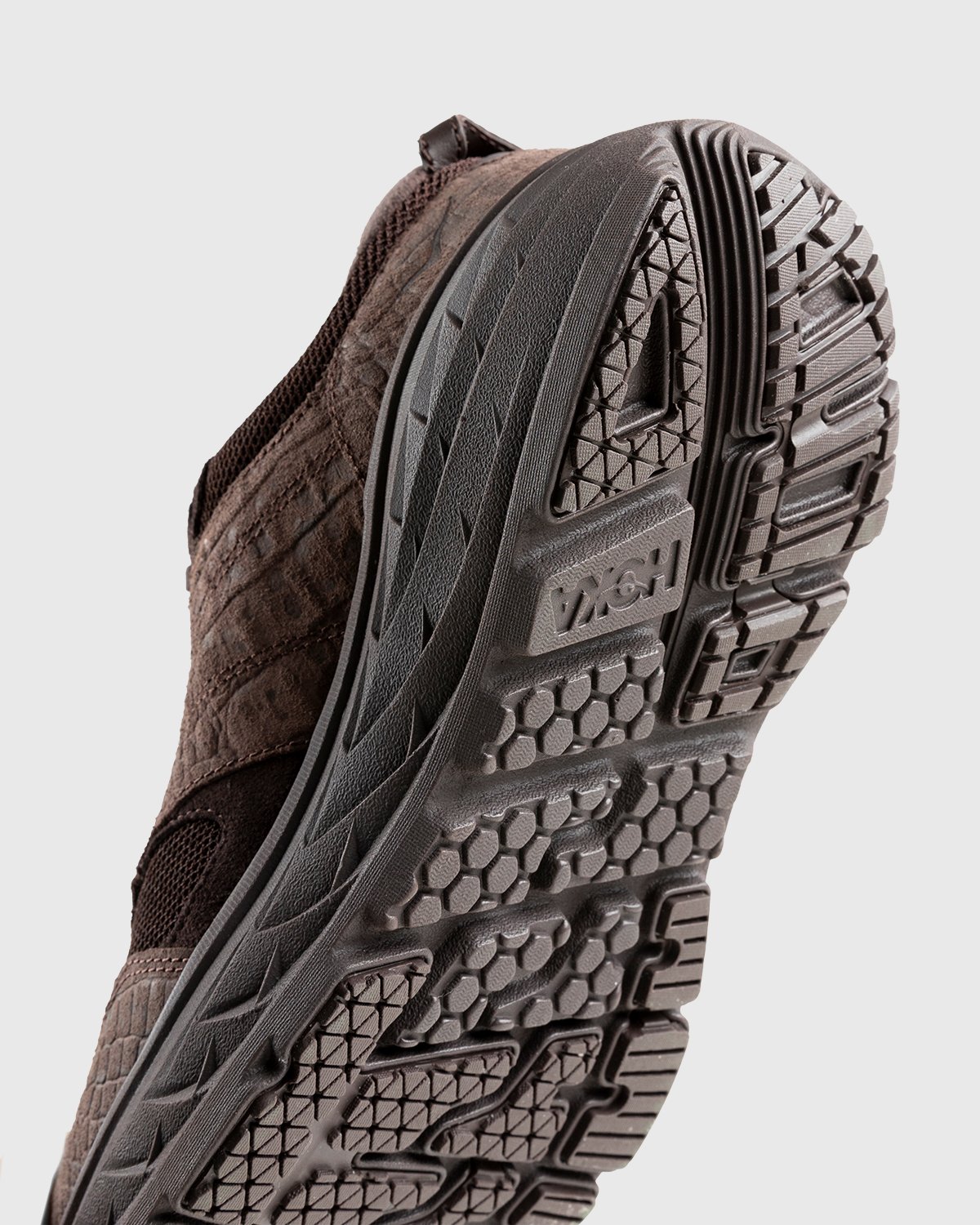 HOKA x Engineered Garments - Bondi L Brown Croc Leather - Footwear - Brown - Image 5