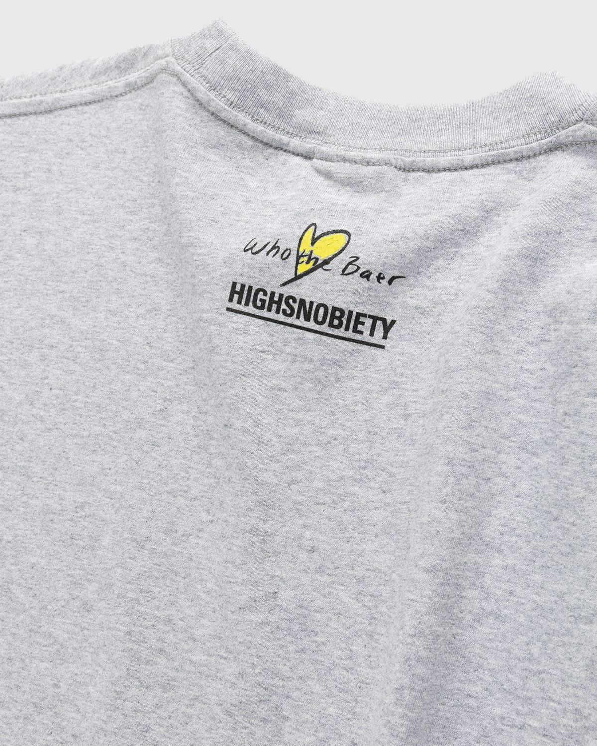 Simon Fujiwara x Highsnobiety - Who The Baer T-Shirt Grey - Clothing - Grey - Image 3