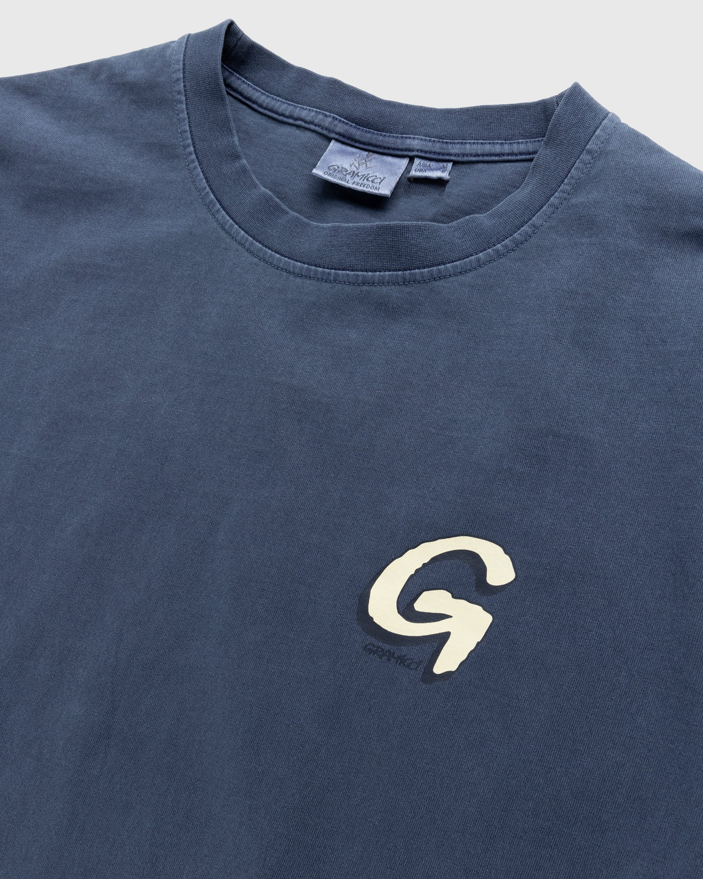 Gramicci - Big G-Logo Tee Navy Pigment - Clothing - Blue - Image 5
