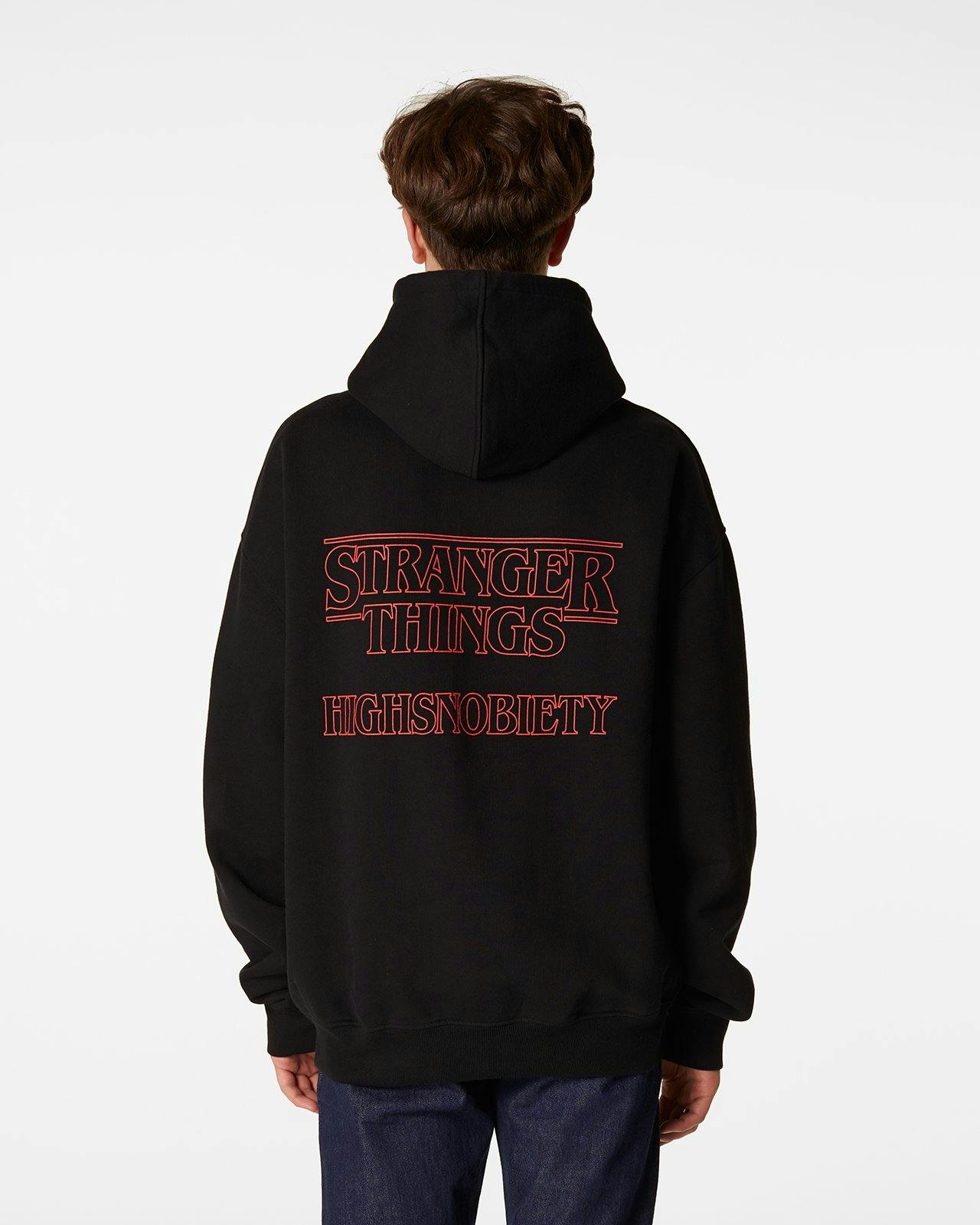 Highsnobiety - Stranger Things Logo Hoodie Black - Clothing - Black - Image 7