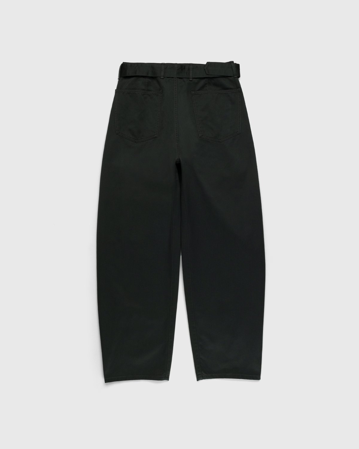 Lemaire - Twisted Belted Pants Dark Slate Green - Clothing - Grey - Image 2