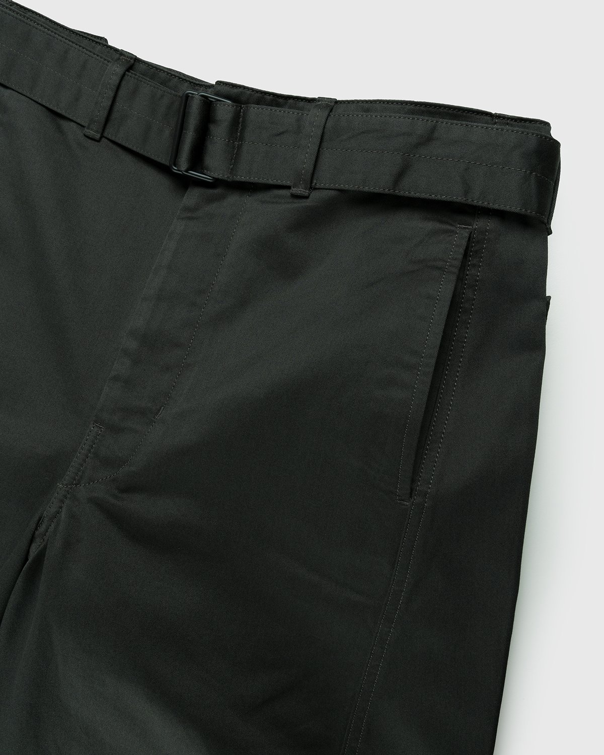 Lemaire - Twisted Belted Pants Dark Slate Green - Clothing - Grey - Image 4