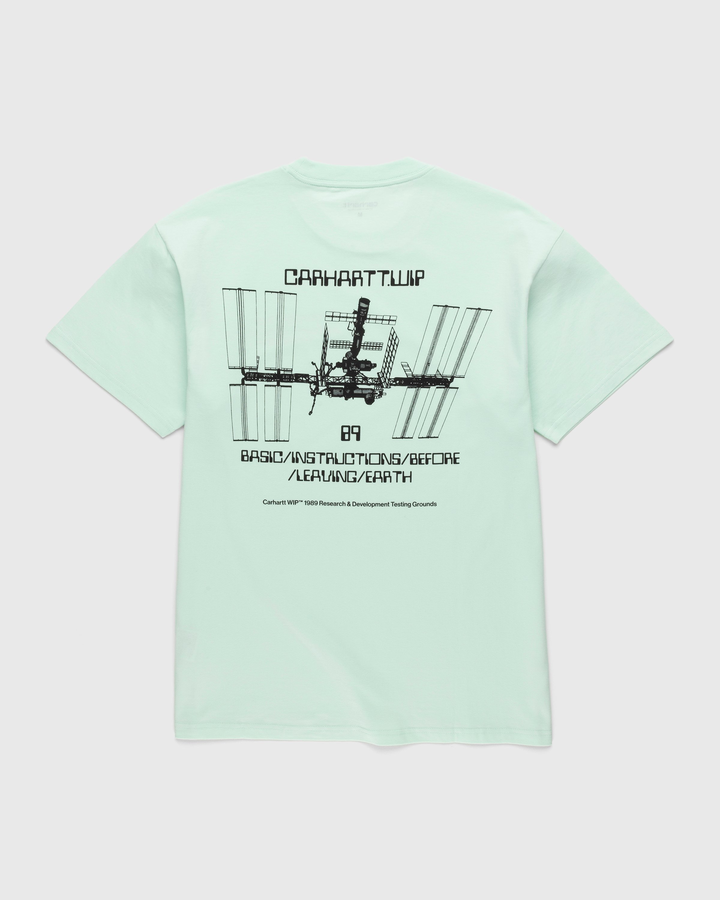 Carhartt WIP - Leaving Earth T-Shirt Pale Spearmint/Black - Clothing - Green - Image 2
