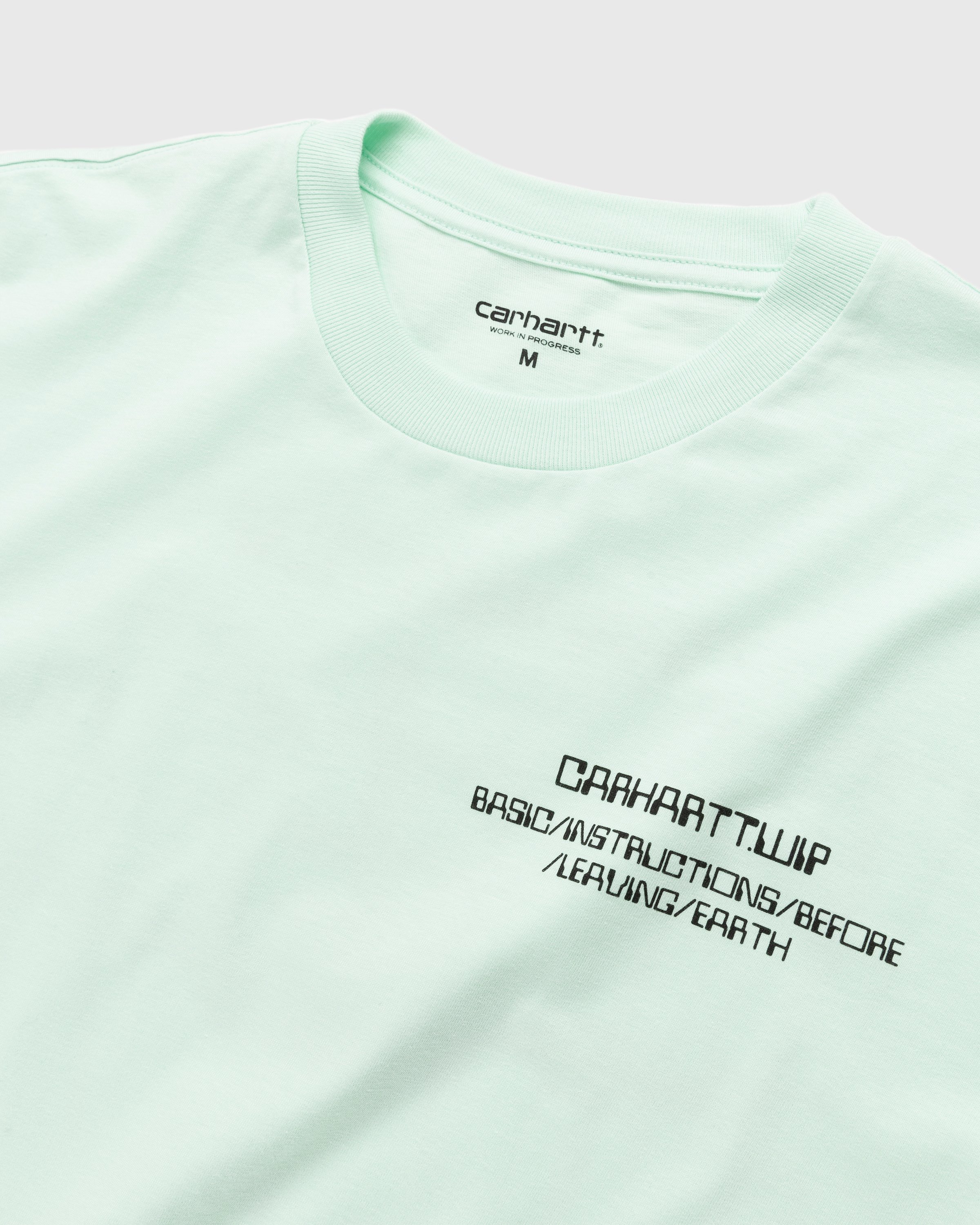 Carhartt WIP - Leaving Earth T-Shirt Pale Spearmint/Black - Clothing - Green - Image 4