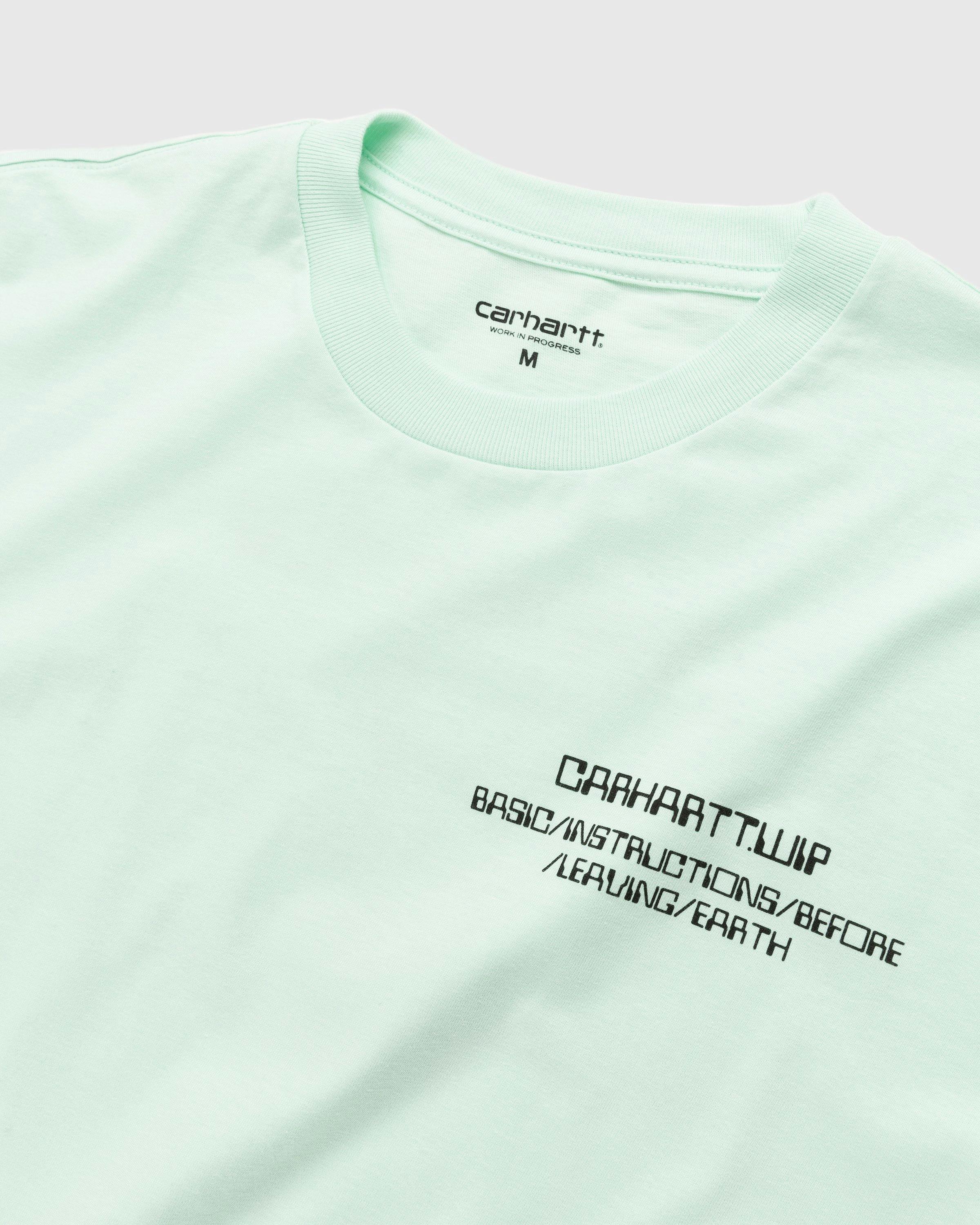 Carhartt WIP - Leaving Earth T-Shirt Pale Spearmint/Black - Clothing - Green - Image 4