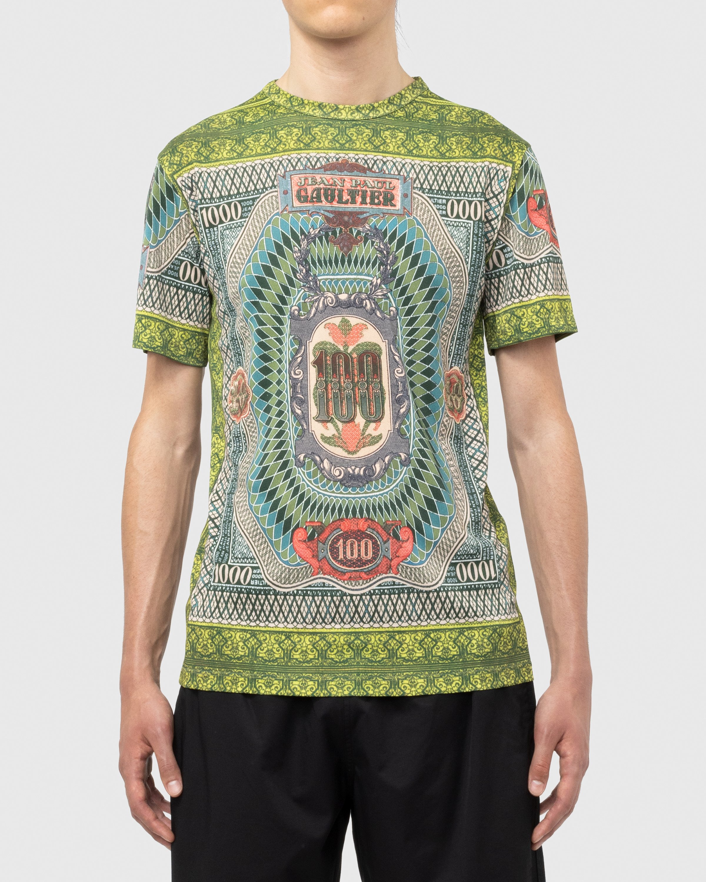 Jean Paul Gaultier - Banknote T-Shirt Multi - Clothing - Green - Image 2