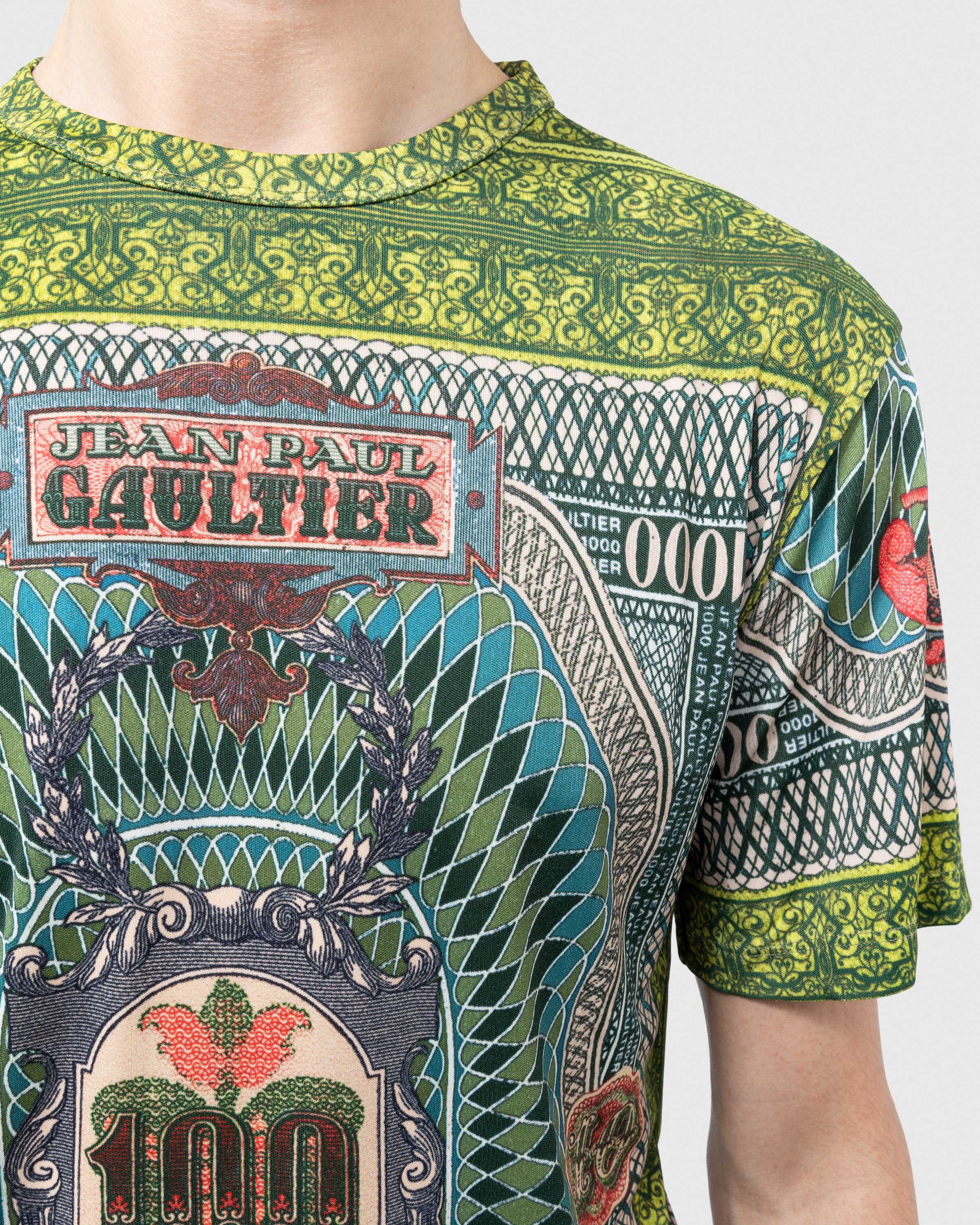 Jean Paul Gaultier - Banknote T-Shirt Multi - Clothing - Green - Image 4