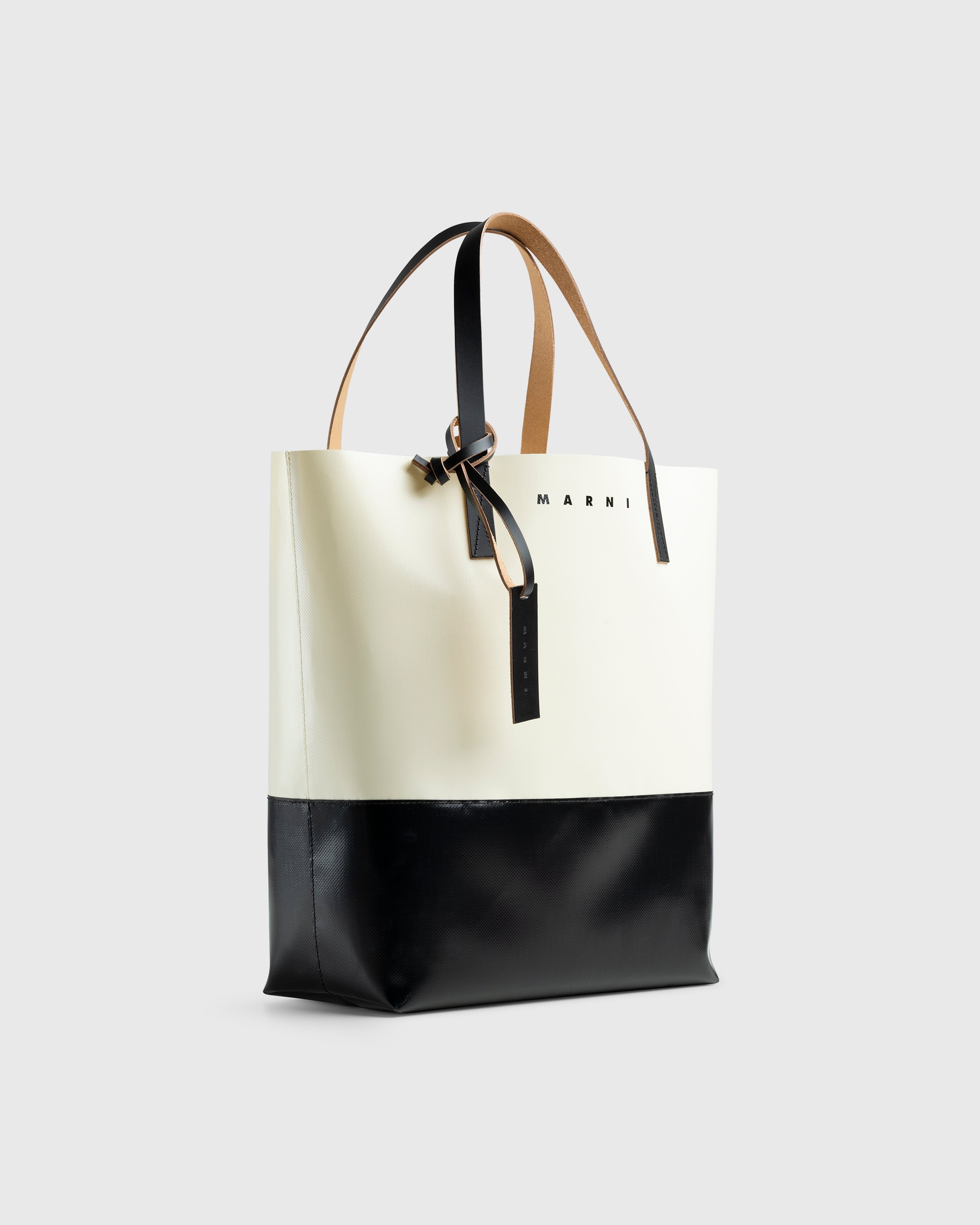 Marni - Tribeca Two-Tone Tote Bag White/Black - Accessories - Beige - Image 3
