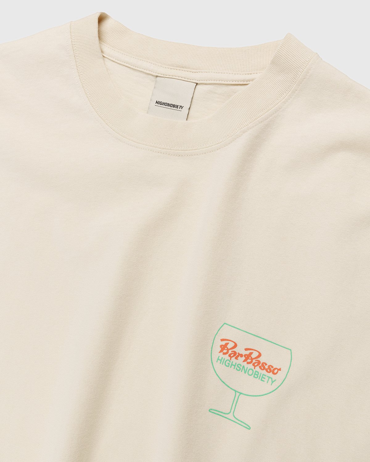 Bar Basso x Highsnobiety - Logo T-Shirt Eggshell - Clothing - Beige - Image 3