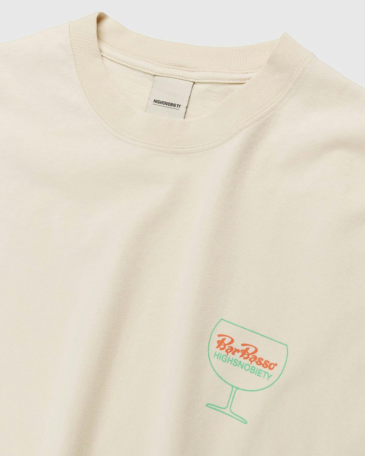 Bar Basso x Highsnobiety - Logo T-Shirt Eggshell - Clothing - Beige - Image 3