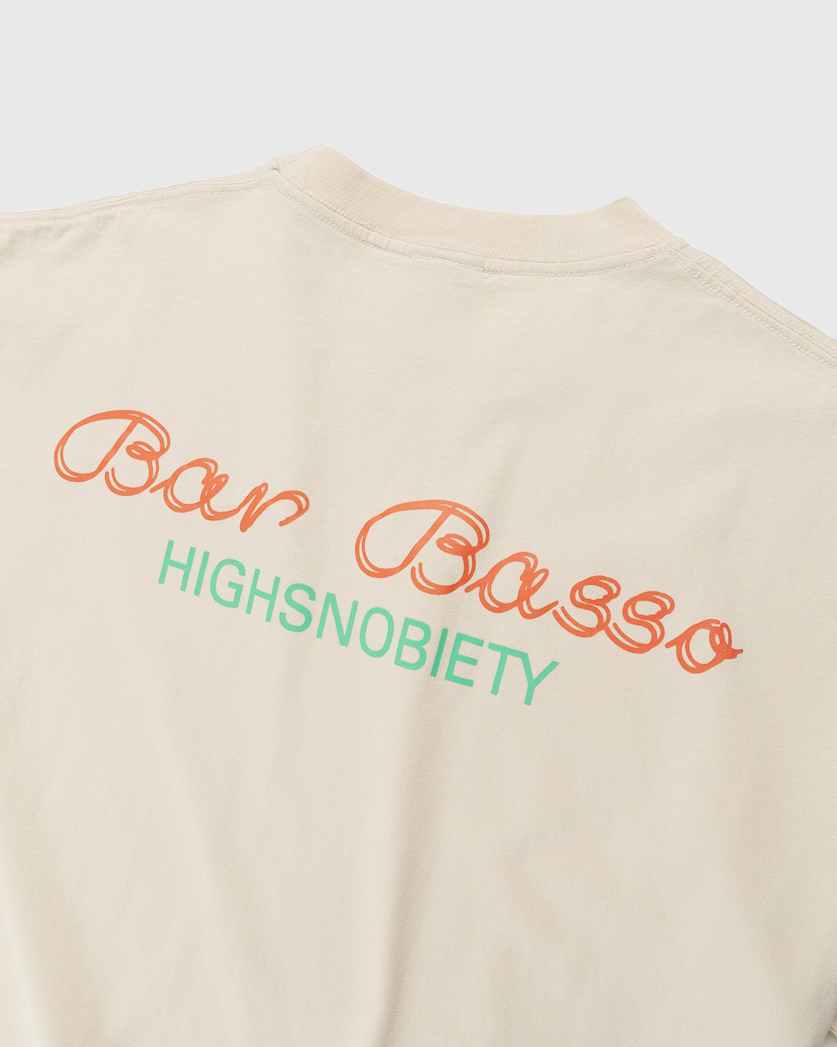 Bar Basso x Highsnobiety - Logo T-Shirt Eggshell - Clothing - Beige - Image 4
